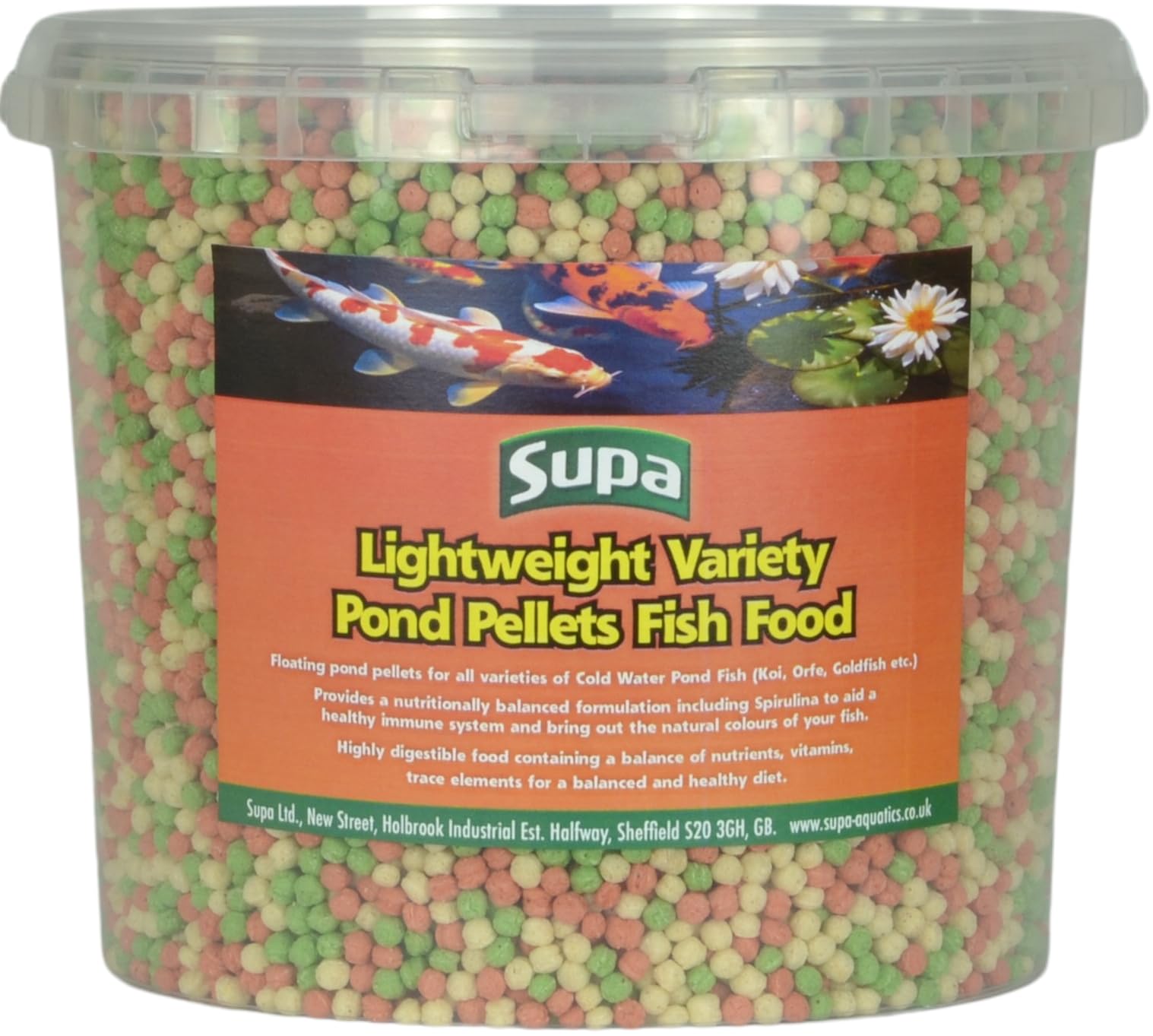 Supa Lightweight Variety Pond Pellets Fish Food 360 grams Premium Quality Pond Fish Food Offering A Nutritionally Balanced Diet,