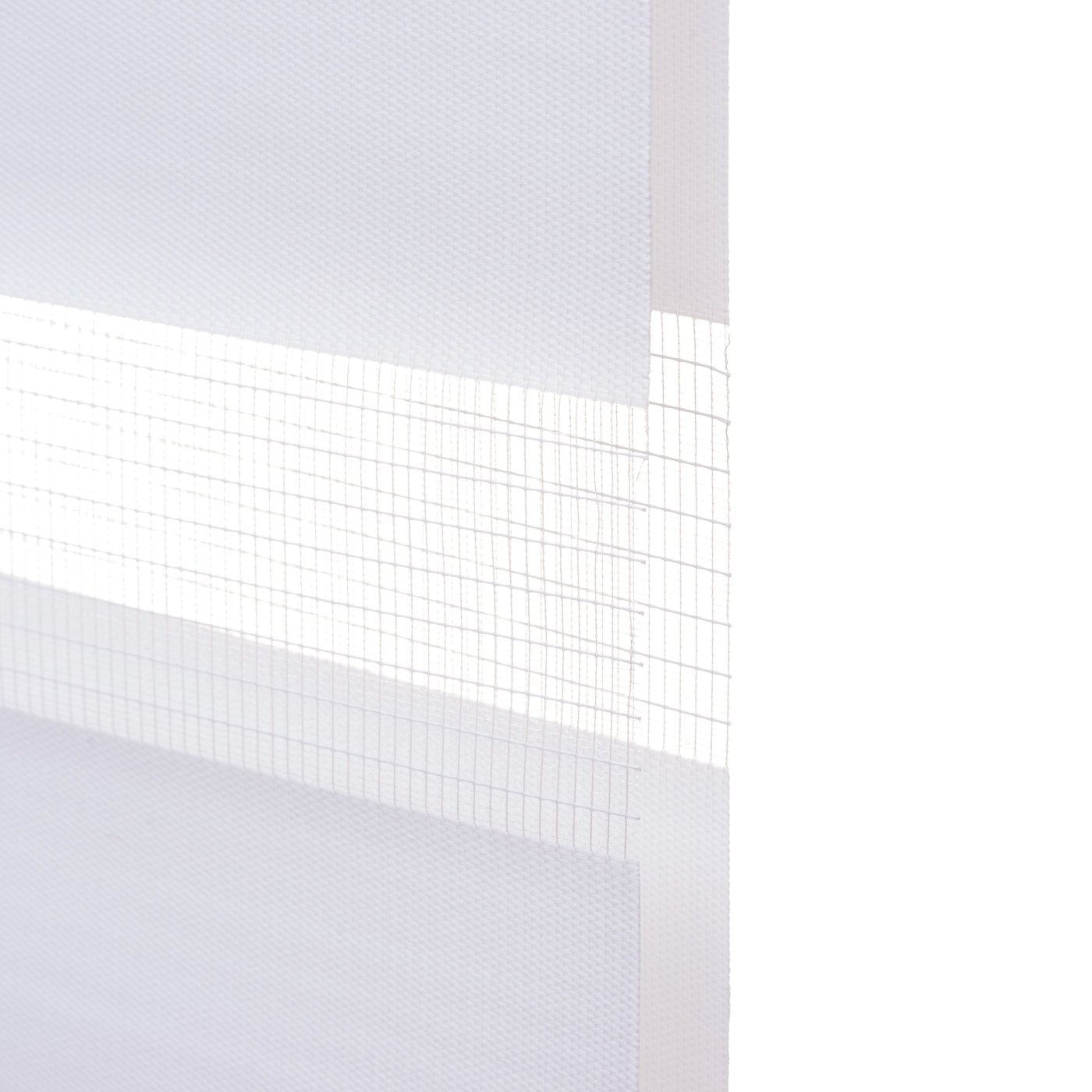 Ventanara roleta podwójna, zielona, z aluminiową obudową, roleta typu dzień i noc 160 x 220 cm biały