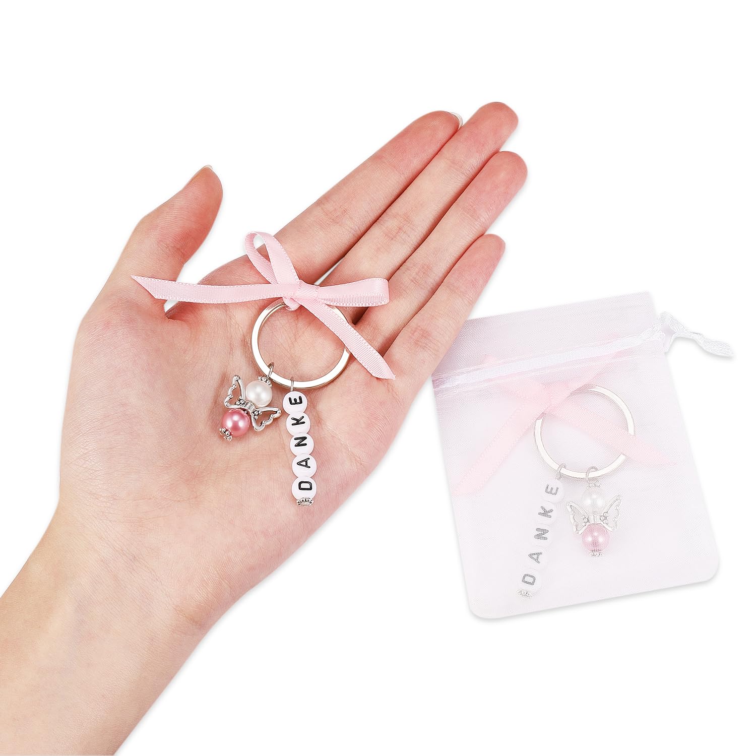 15 Stück + 15 Organza Beutel Gastgeschenke Hochzeit Taufe Weihnachten Geburtstag Kommunion Konfirmation Geschenk für Gäste Anhänger