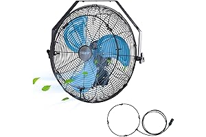 Heavy-Duty Commercial Misting Fan for Industrial Cooling
