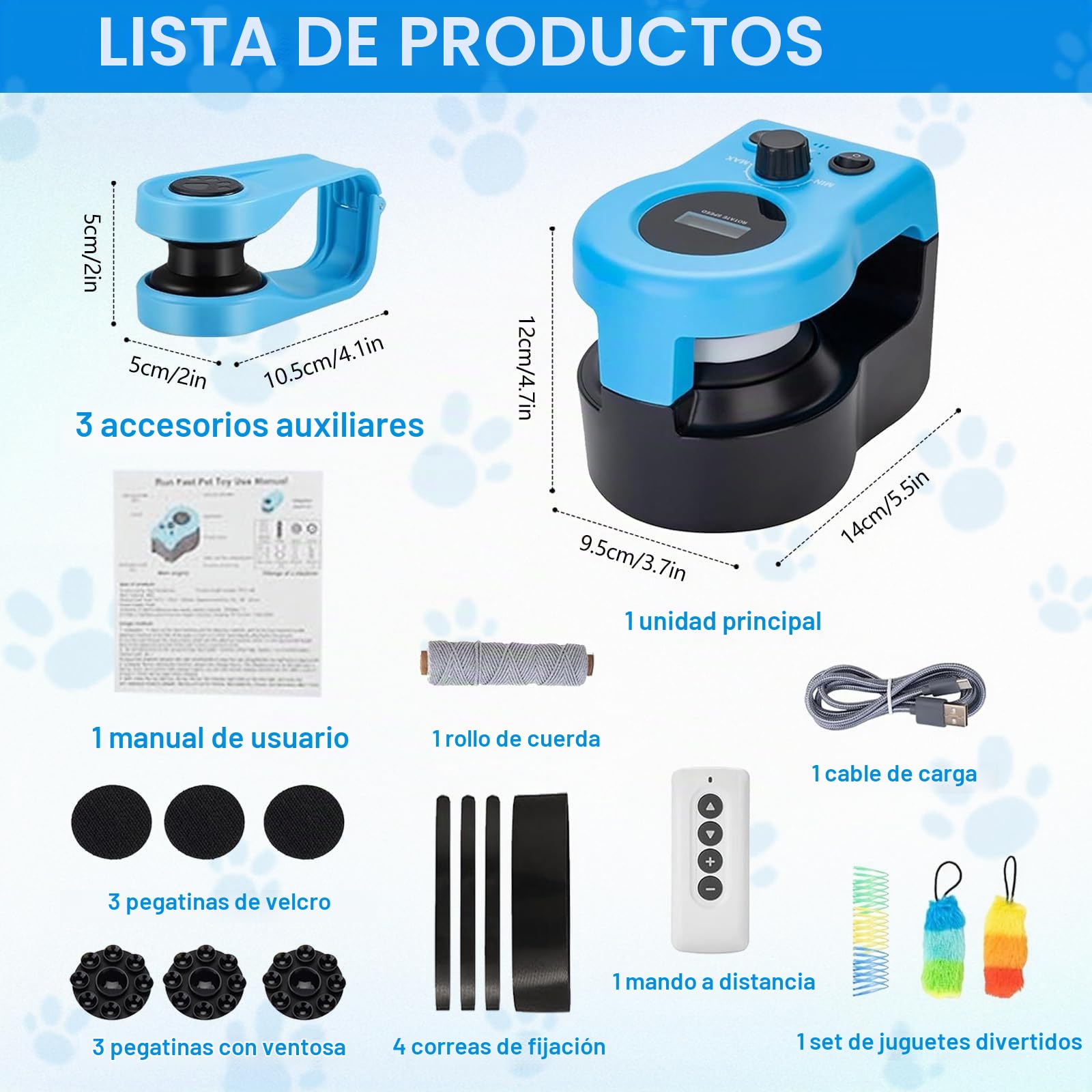 Juguete para Gatos, Juguete Eléctrico Recargable para Gatos Set De Juguete Interactivo Automático/Controlado A Distancia Velocidad Ajustable Baterías Recargables de 2000 mAh