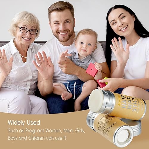 Miniatura 7 de Acomler Barra de cera para el cabello, productos para el cabello con espalda resbaladiza, barra voladora para el cabello, control de bordes