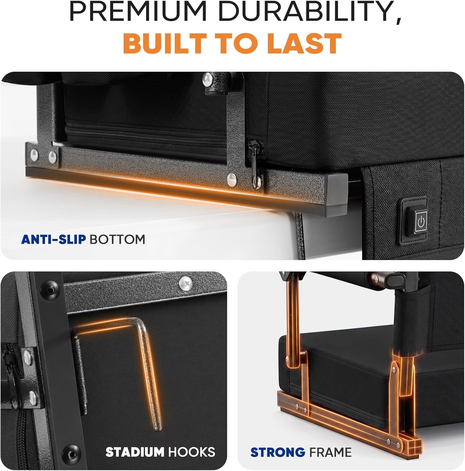 Sekey Stadium Seats with Back Support & Armrests