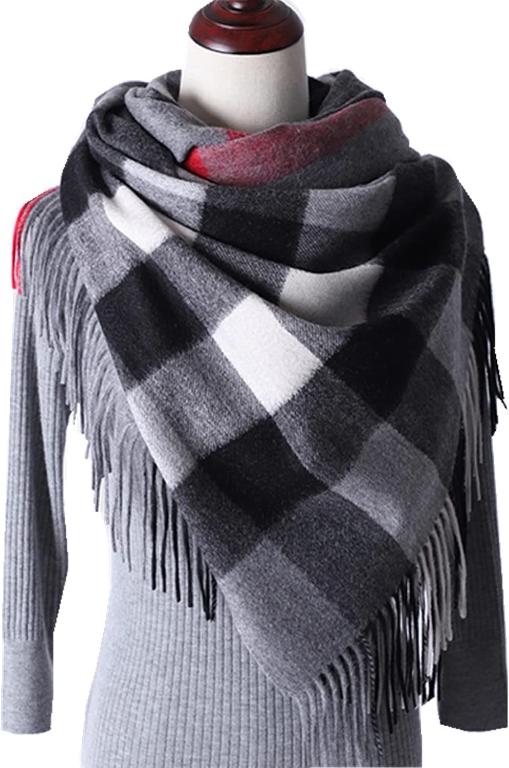 マフラー レディース ストール ファッショナブルな女性の快適な暖かいブランケット スカーフ 防寒 暖かい 肌触り良い (色 : Bl