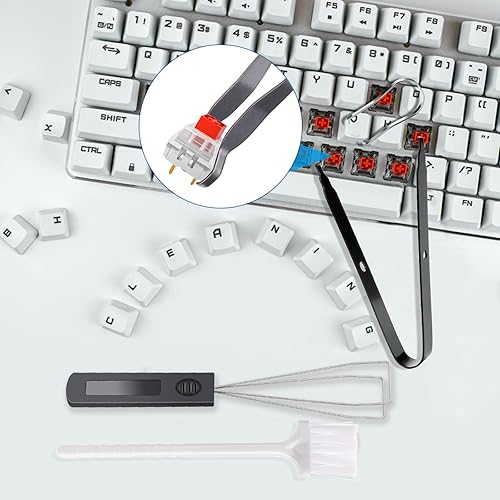 Miniatura 4 de cobee Kit de herramientas para quitar teclas, 6 piezas, interruptor de teclado, extractor de teclado, juego de limpieza de teclas, herramienta de