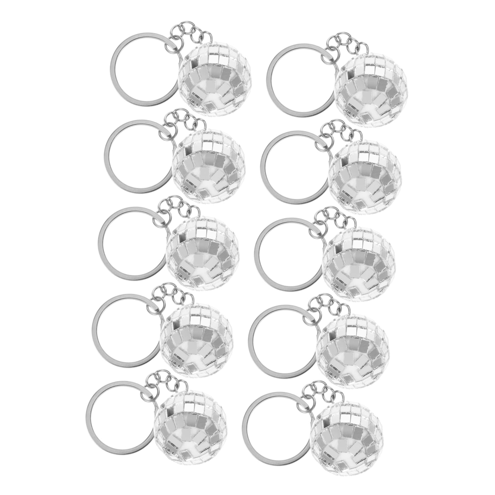ABOOFAN 10 Piezas Llavero De Bola De Discoteca Espejo De Adorno De Bola De Discoteca Para Equipo Colgante Para Bolso