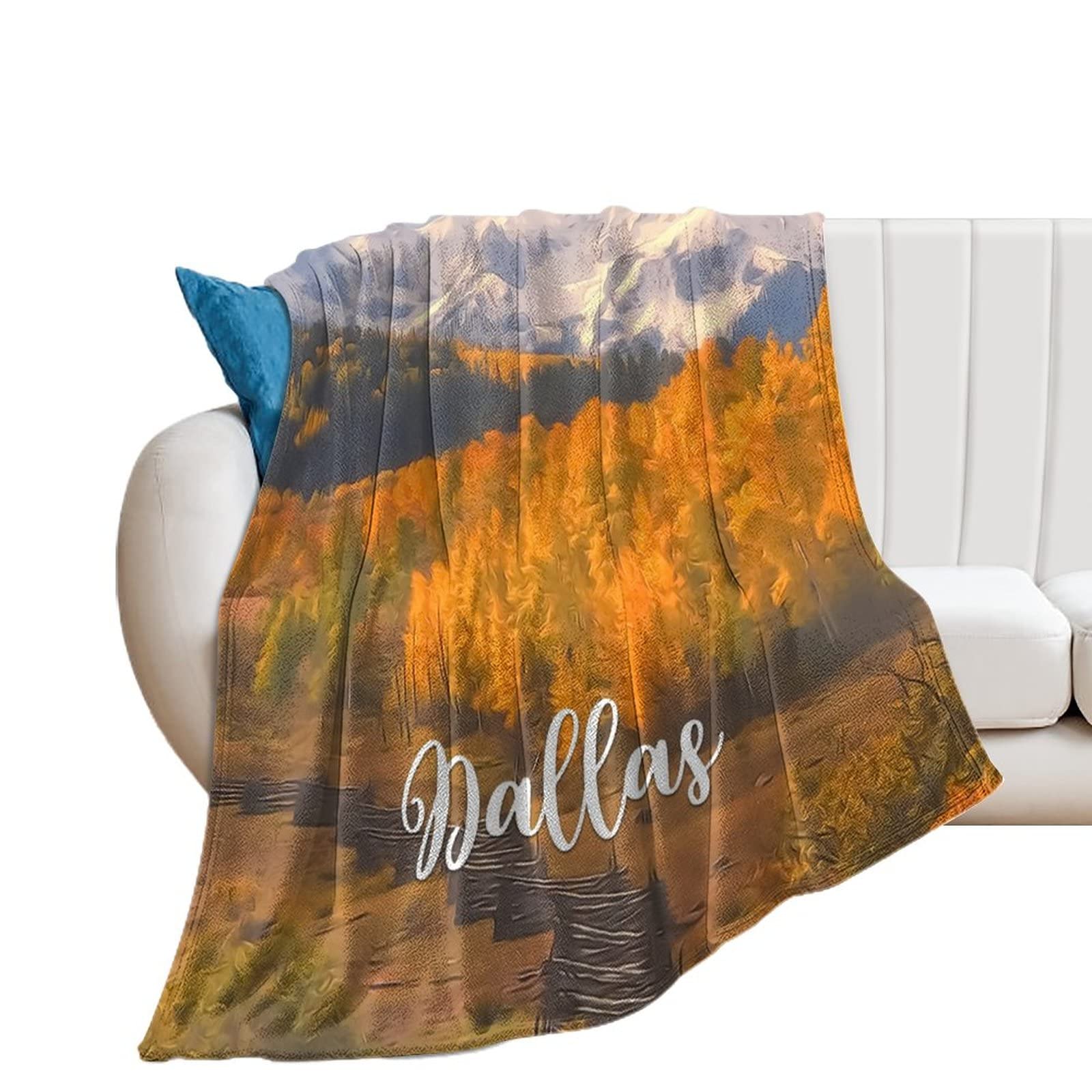 Couverture flanelle Dallas douce finies les soirées froides sur le canapé
