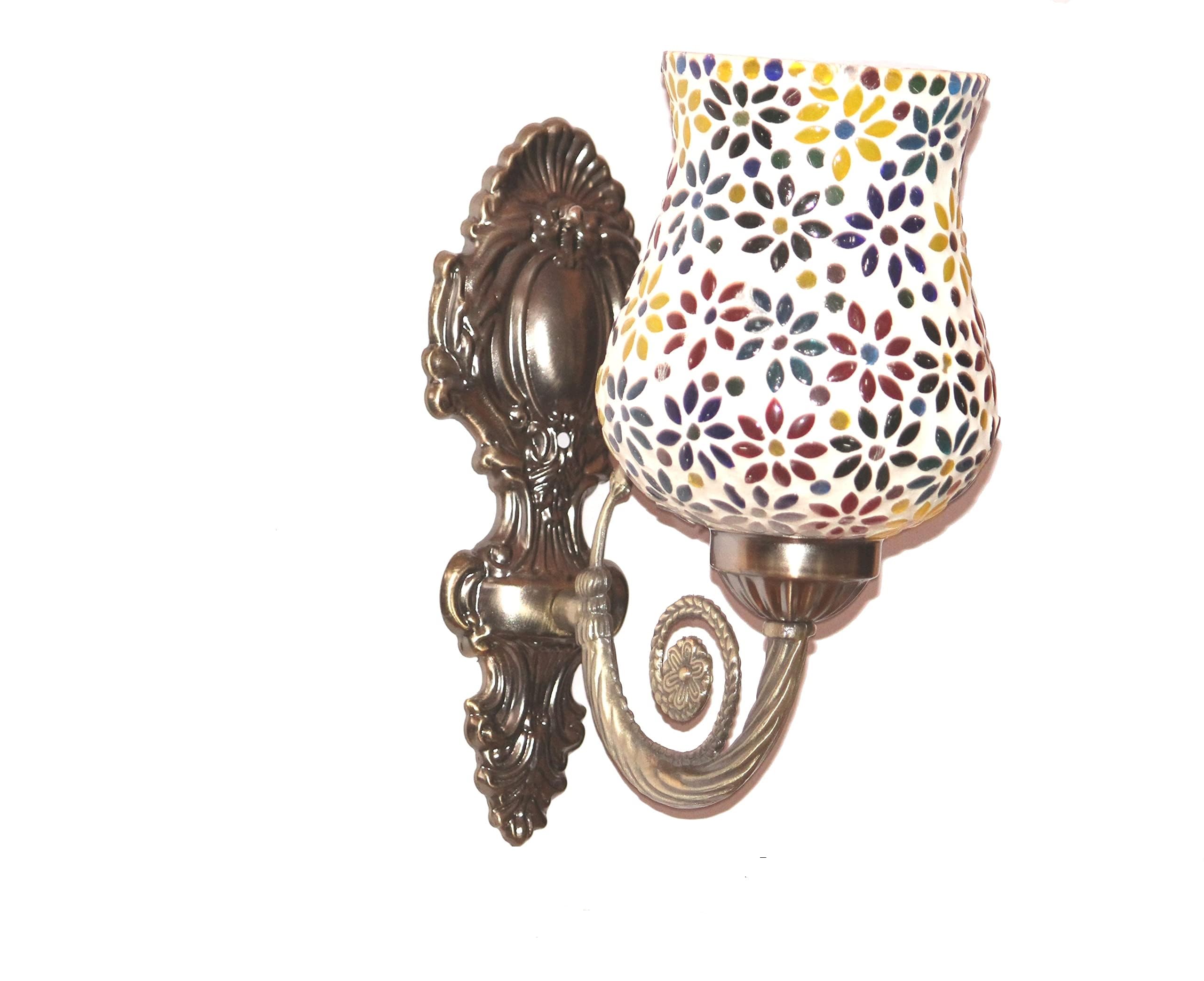 Industries Fashionable Antique Home Decorative Stylish Wall Light is Perfect for Indoor use in Dining Room, Bedroom, Living Room, Bars, & Hotels. Bulb not Included. (Multicolor 11)-image-10