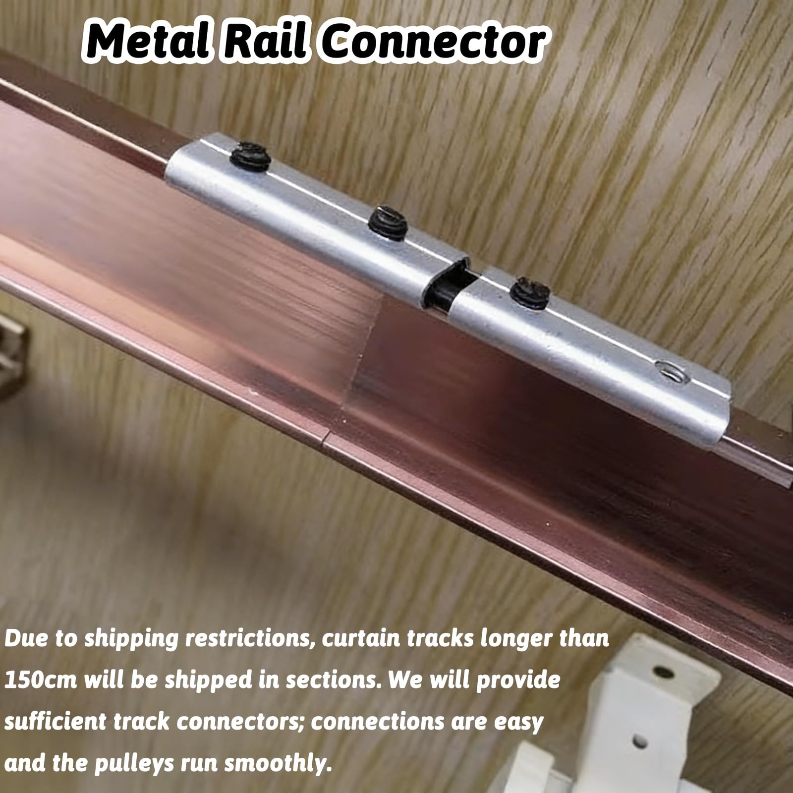 Doppelläufige Gardinenstange, flexible Aluminiumschiene, Decke/Wand, ideal für Schlafzimmer, Wohnzimmer, Erkerfenster und Duschvorhänge