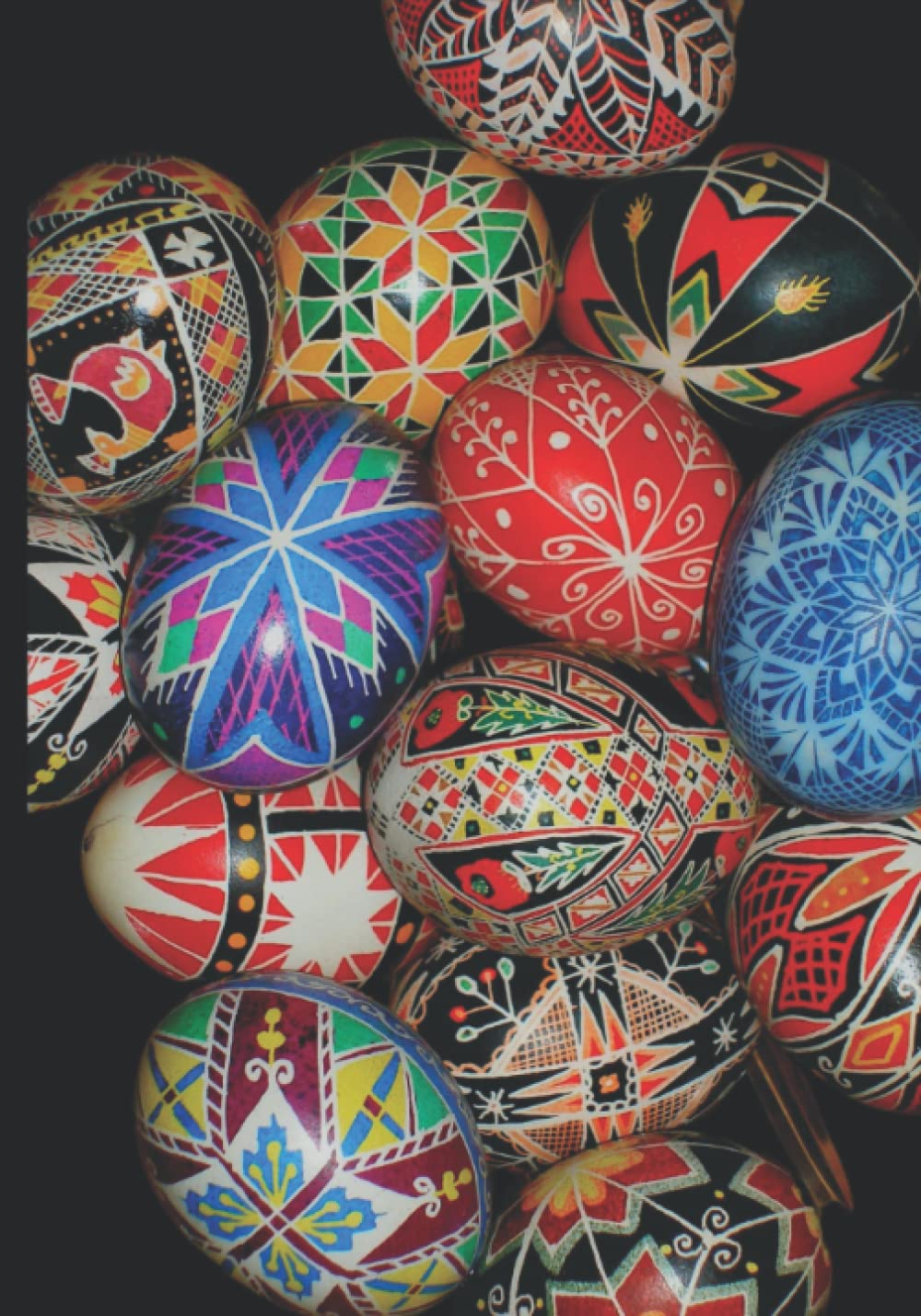 Easter Egg Ukrainian Notebook Journal Traditional Wooden Pysanky Lined: Beautiful Ruled Aesthetic Notepad for Writing Home School Work