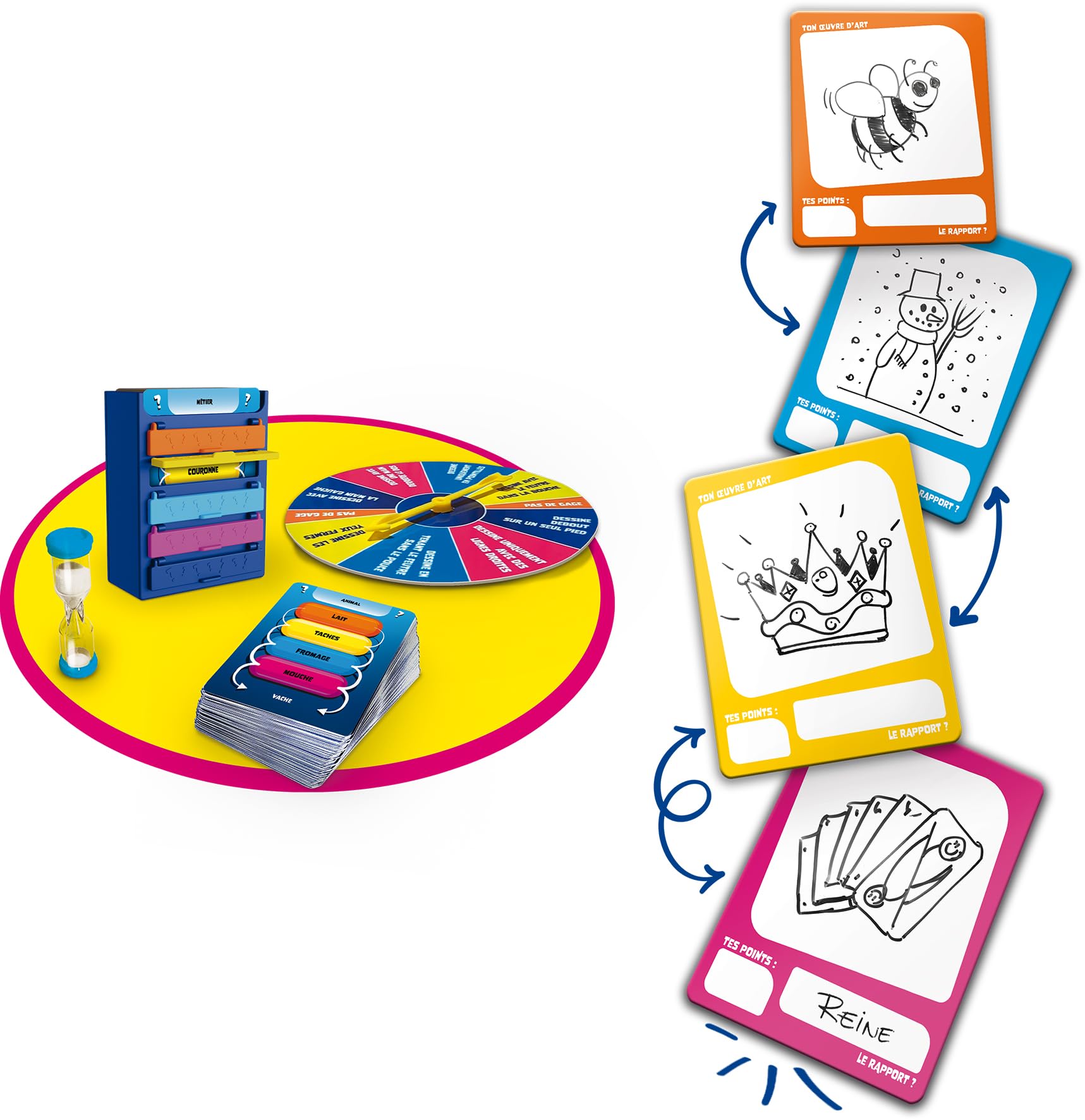 Megableu Dessi'Nez - Gioco Da Tavolo Delirante, Gioco Di Disegno Con Il Naso, Party Game Per Famiglia E Amici, Dai 7 Anni In Su, 3+ Giocatori