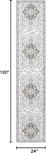 Miniatura 732 de Phantoscope Vintage Collection - Alfombra de área de 8 x 10 pies, alfombra grande para sala de estar, lavable, bohemio, antideslizante