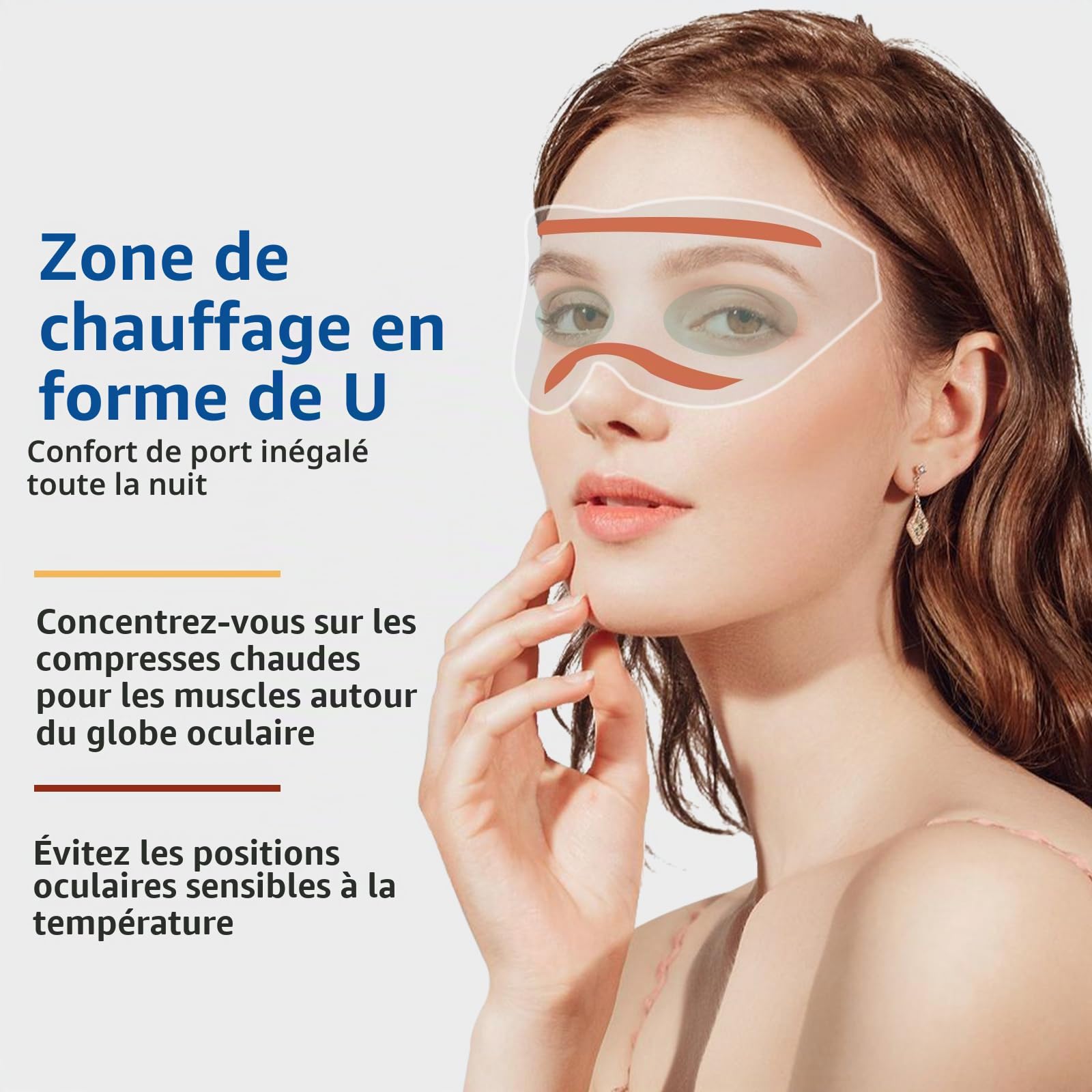 SDSM 20pcs Masque Chauffant Yeux, Masques Yeux Chauffants Jetable Auto-Chauffant à La Vapeur Douce pour Soulager Yeux Secs, La Fatigue Oculaire, Cernes et poches, Détendre Yeux (Sans Parfum)