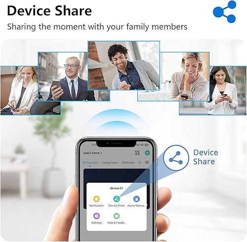 Miniatura 7 de TECGUUD Cámara de video inalámbrica FHD 2K con 2 campanas audio de 2 vías detección de movimiento visión nocturna impermeable IP65 almacenamiento SD