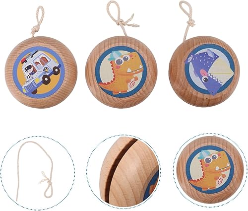 Miniatura 5 de ERINGOGO 6 Pcs Yo-yo Toy Beginner Yoyo Ball Bearing Yoyo Professional Yoyo Stringless Yoyo Wood Yoyos for Kids Chinese Yoyo Auto Return Yoyo Kids