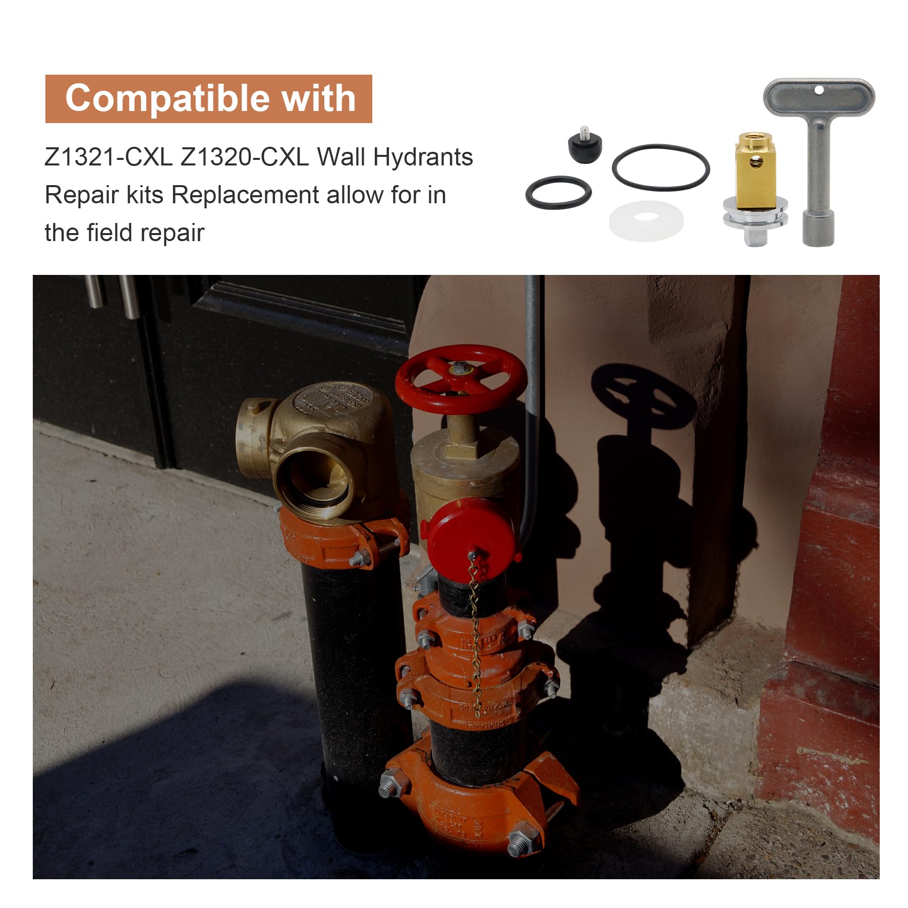 Powswopx HYD-RK-Z1321-CXL Wall Hydrant Repair Kit Compatible