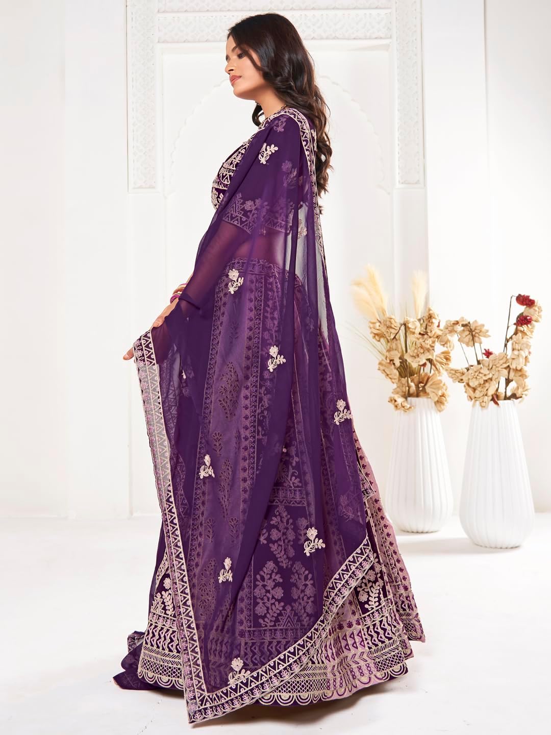 STELLACOUTURE Ready to Wear Lehenga Choli Set for Women, Designer Indian Traditional Wedding Navratri Party 335-O