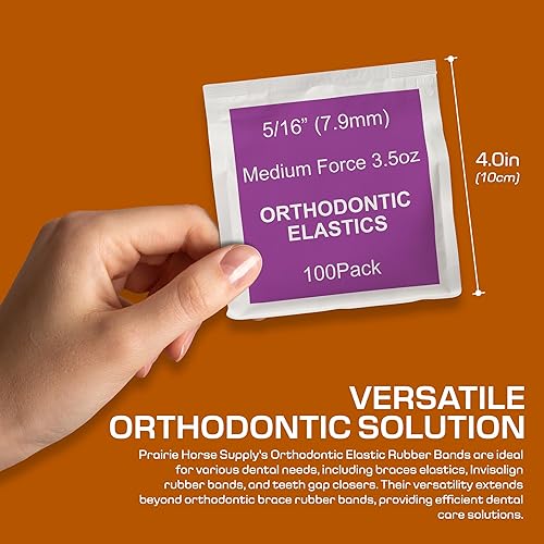 Miniatura 4 de Bandas elásticas ortodónticas de 516 pulgadas, paquete de 100 unidades, naturales, medianas de 3.5 onzas, pequeñas bandas de goma para rastas para