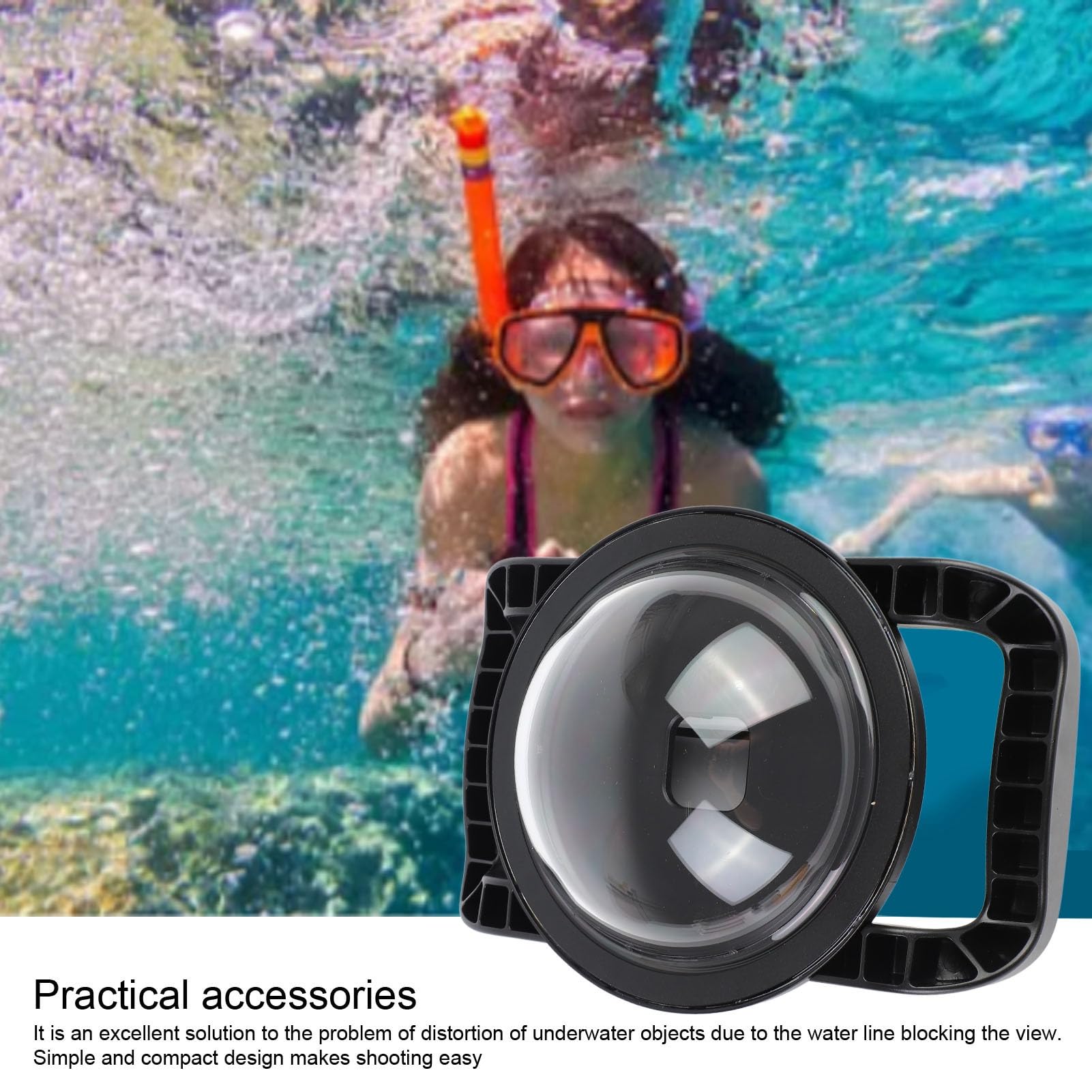 Hidyliu Custodia Professionale per Porta a Cupola per Action Camera per attività in Acque Profonde da 147,6 Piedi con Vista a 180 Gradi per 12 11 10 9 Telecamere