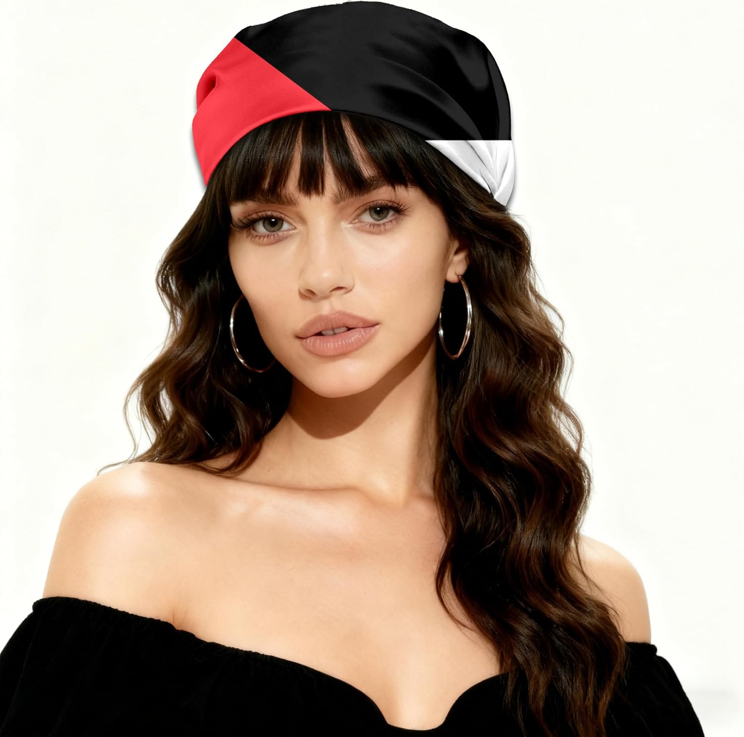 Flag Bandana27.5 x 27.5" LargeSatinHeadScarfForHeadband Scarf Hair Wrap Scarves NeckScarf And Fashion Accessories - Image 3