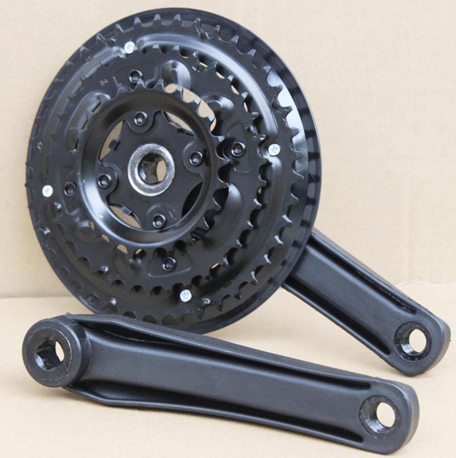 SHUNMIN Guarnitura MTB Crankset for Mountain Bike 24/34/42T Acciaio 7/8 velocità MTB. Accessori for Bici in Ferro da 170 mm con Catena Guarnitura