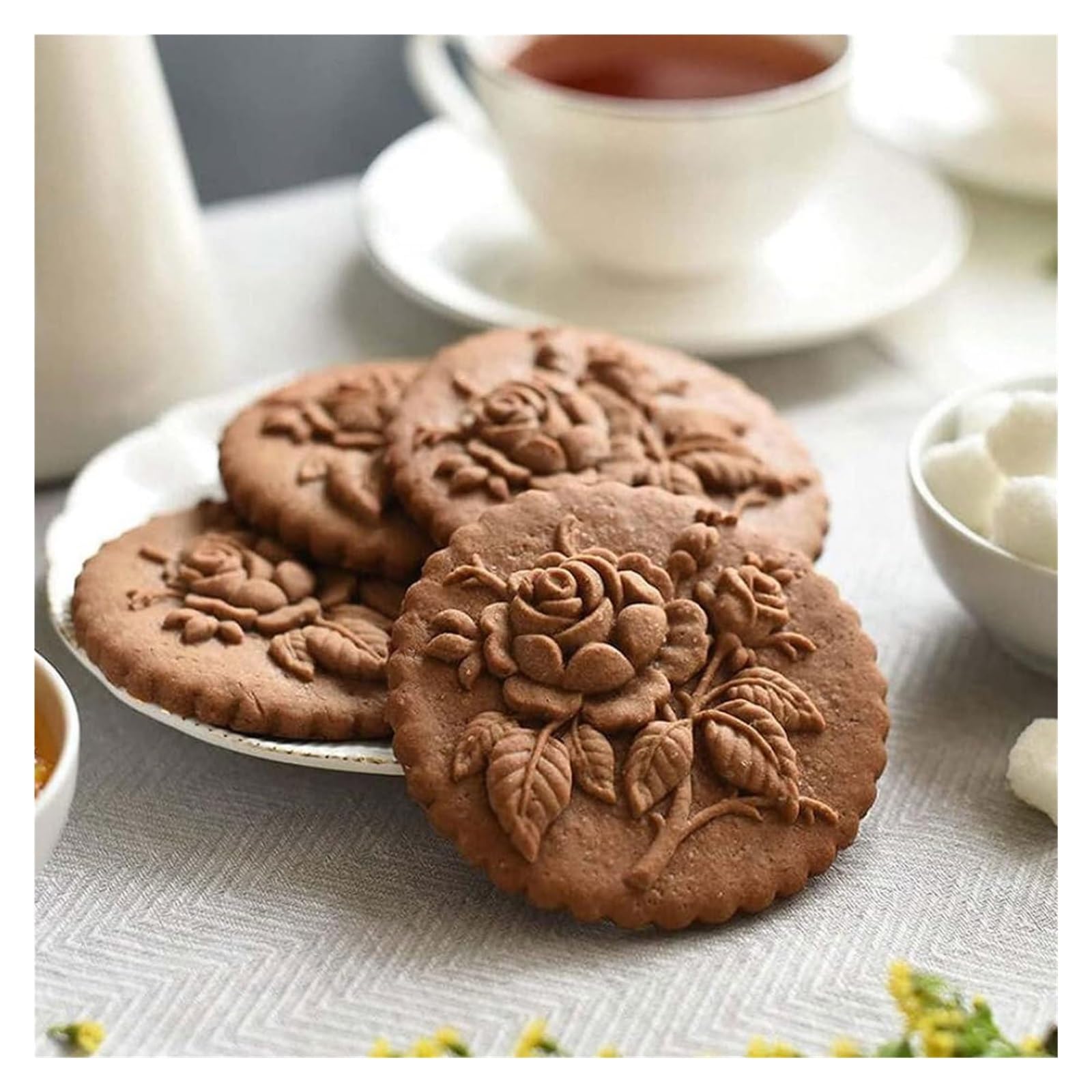 Molde para galletas, Molde for hornear Stamper, prensa 3D DIY, cortadores de galletas