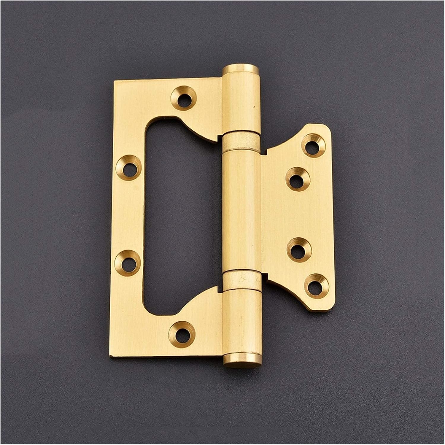 Hinge, Door Hinges Pure Copper Mother and Child Hinges Silent Wooden Doors Slot Free Folding Door Hinges Multi Color Hinges Durable 2 Packs Door Closer (Color : Gold)