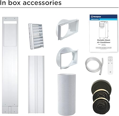 Miniatura 6 de Westinghouse Aire acondicionado portátil de 10,000 BTU para habitaciones de hasta 300 pies cuadrados, aire acondicionado portátil con