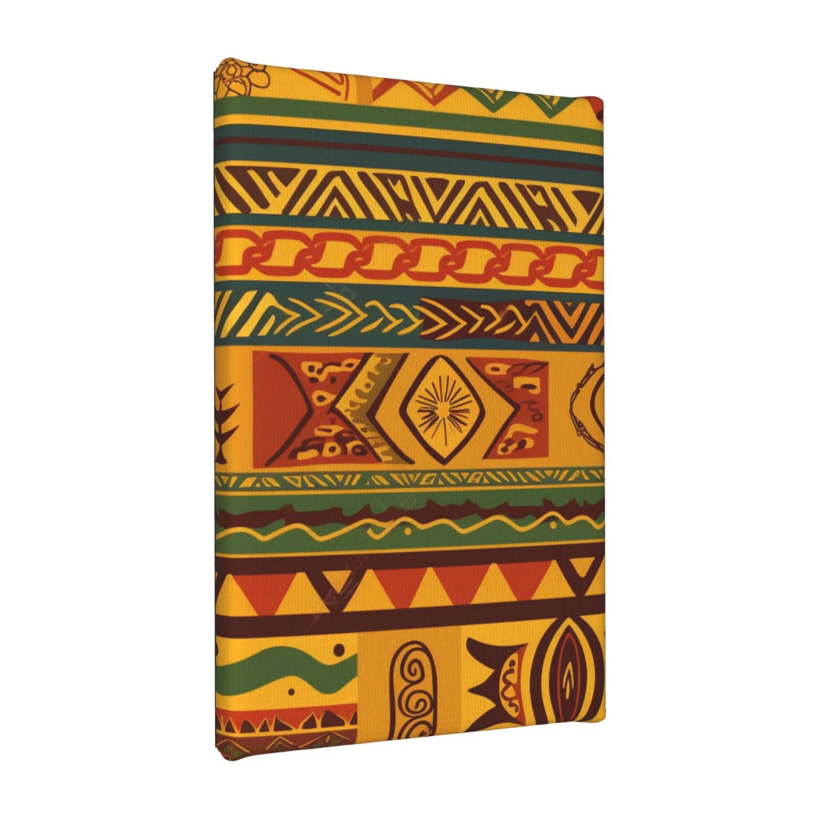 YKLJG African National Patterns Printed Wall Art Canvas Painting 20x30 CM Wooden Framed Picture Painting Artwork Prints for Bedroom Kitchen Home Office Decor