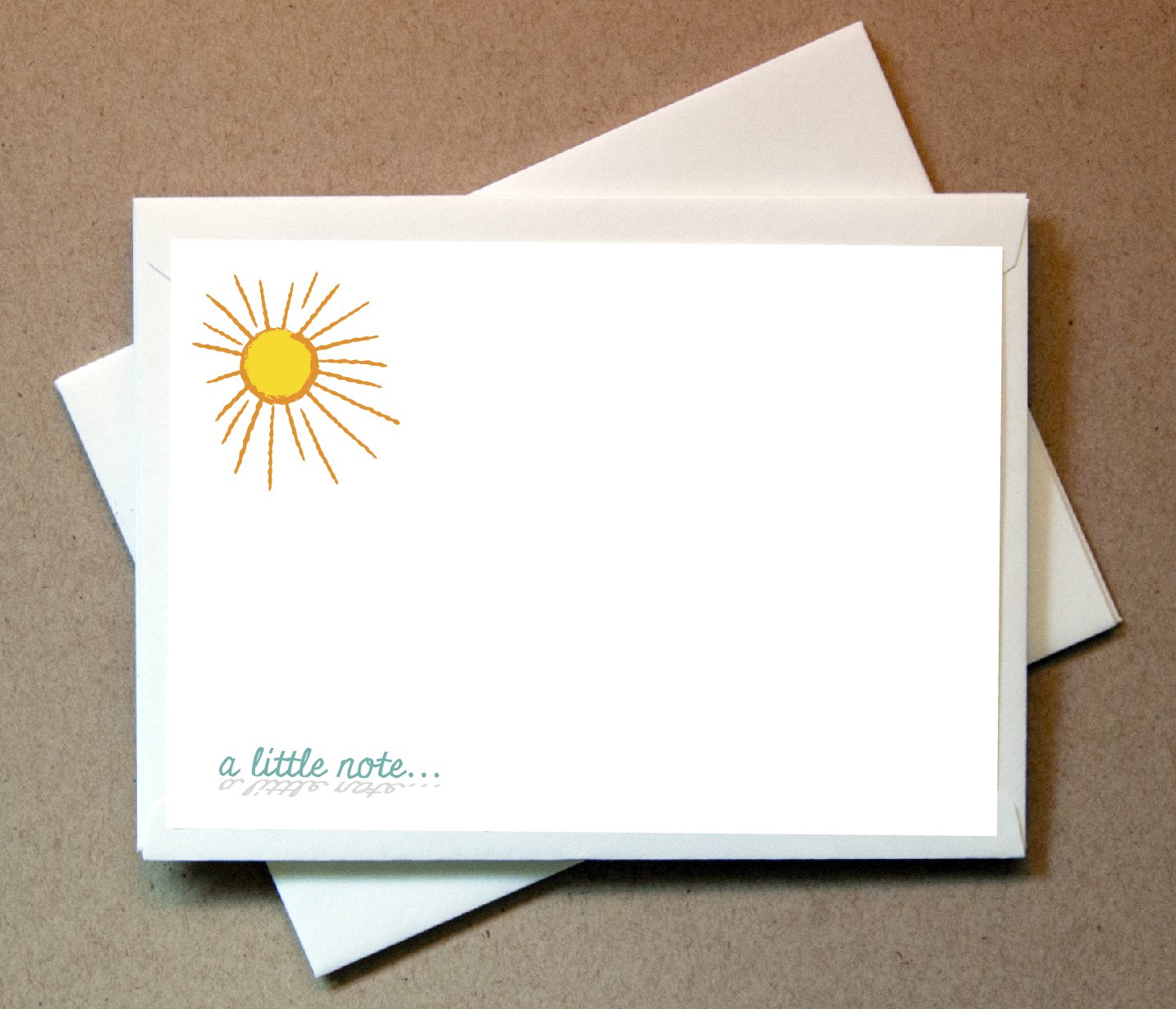 Little Notes by Comptime Sun Note Cards (24 Non-foldover Cards and Envelopes),4.25 x 6