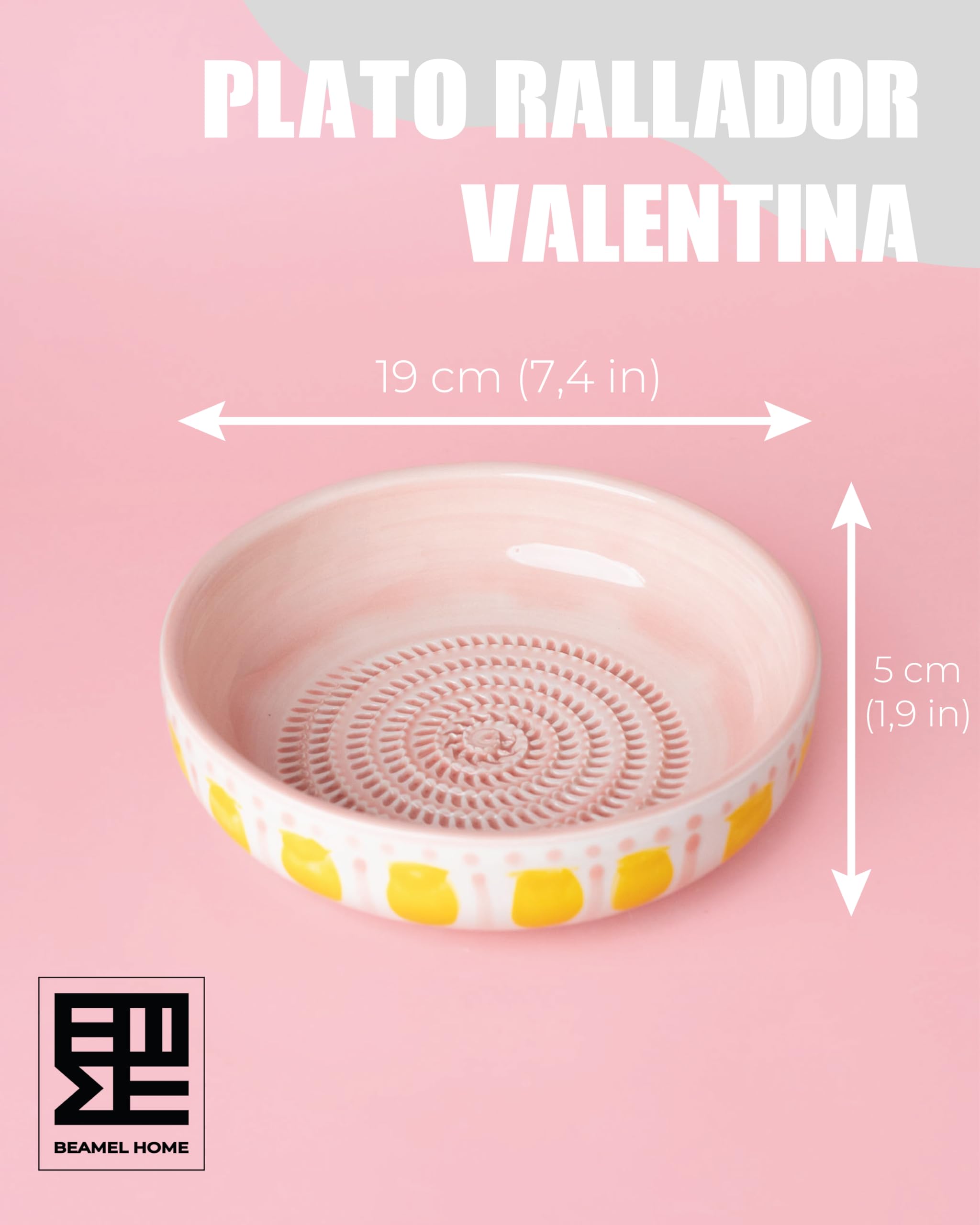 Assiette à râpe en céramique fabriquée à la main Design décoratif Ustensile de cuisine Art fonctionnel Vaisselle artisanale (Valentina, G. Couvercle Beich)