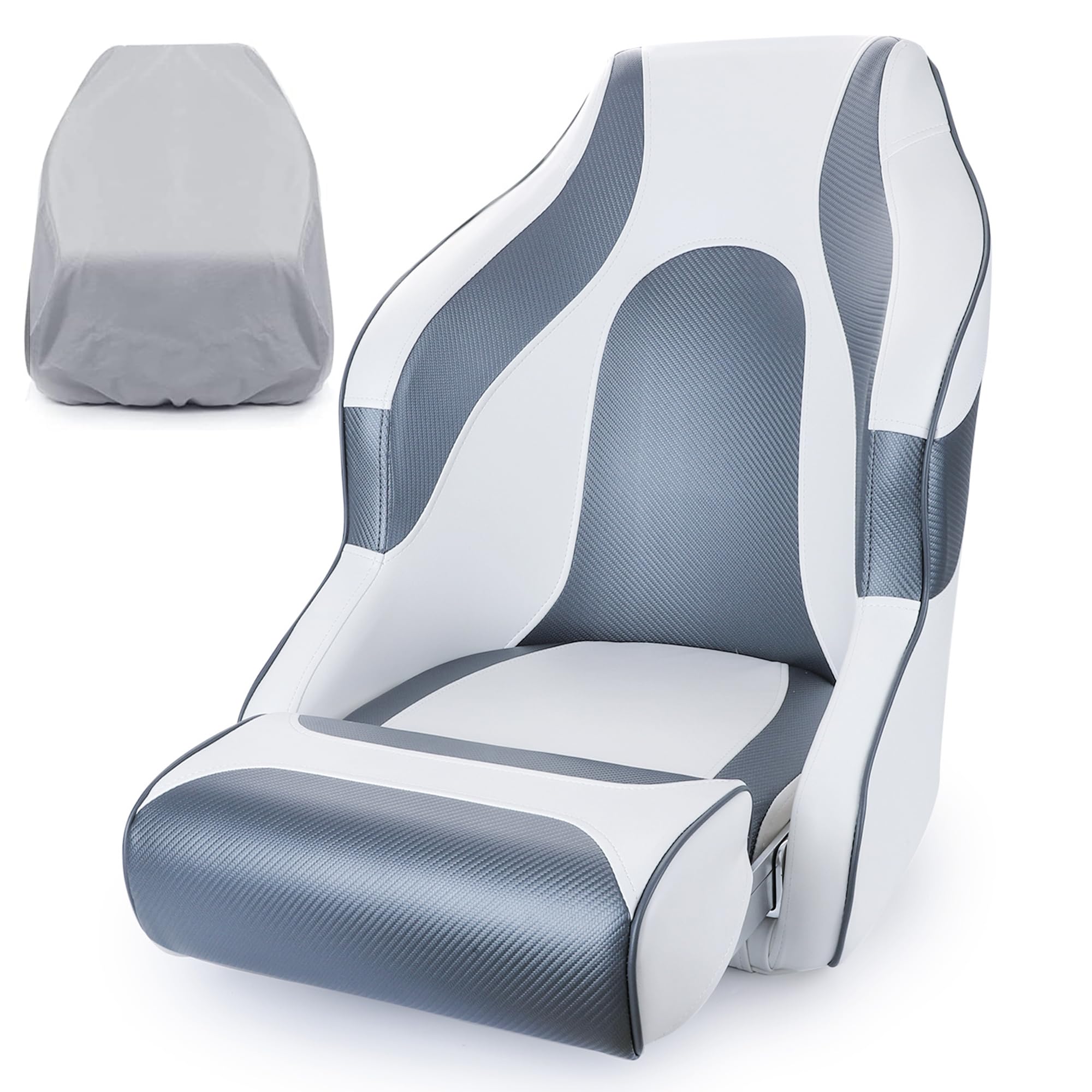 Pontoon Boat Seats Premium Pontoon Boat Captain's Seat (Charcoal