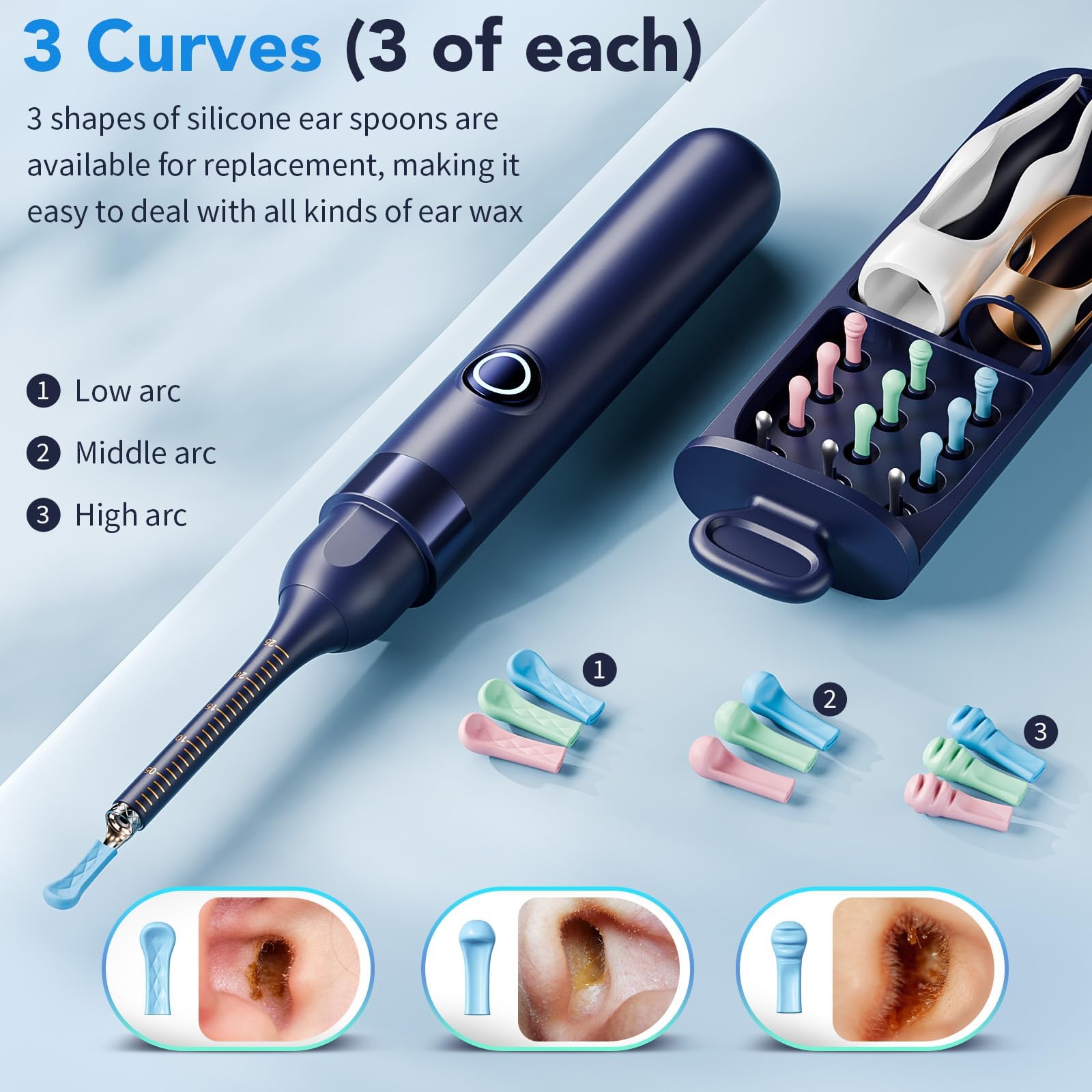 Ear Wax Removal, Ear Cleaner with Camera 1296P HD,Visual Ear Cleaner with 6 LED Lights and Flexible Tip,Safe Ear Wax Removal Kit with Camera,Ear Cleaning Tool Gifts for Home Use — Amazon image 8