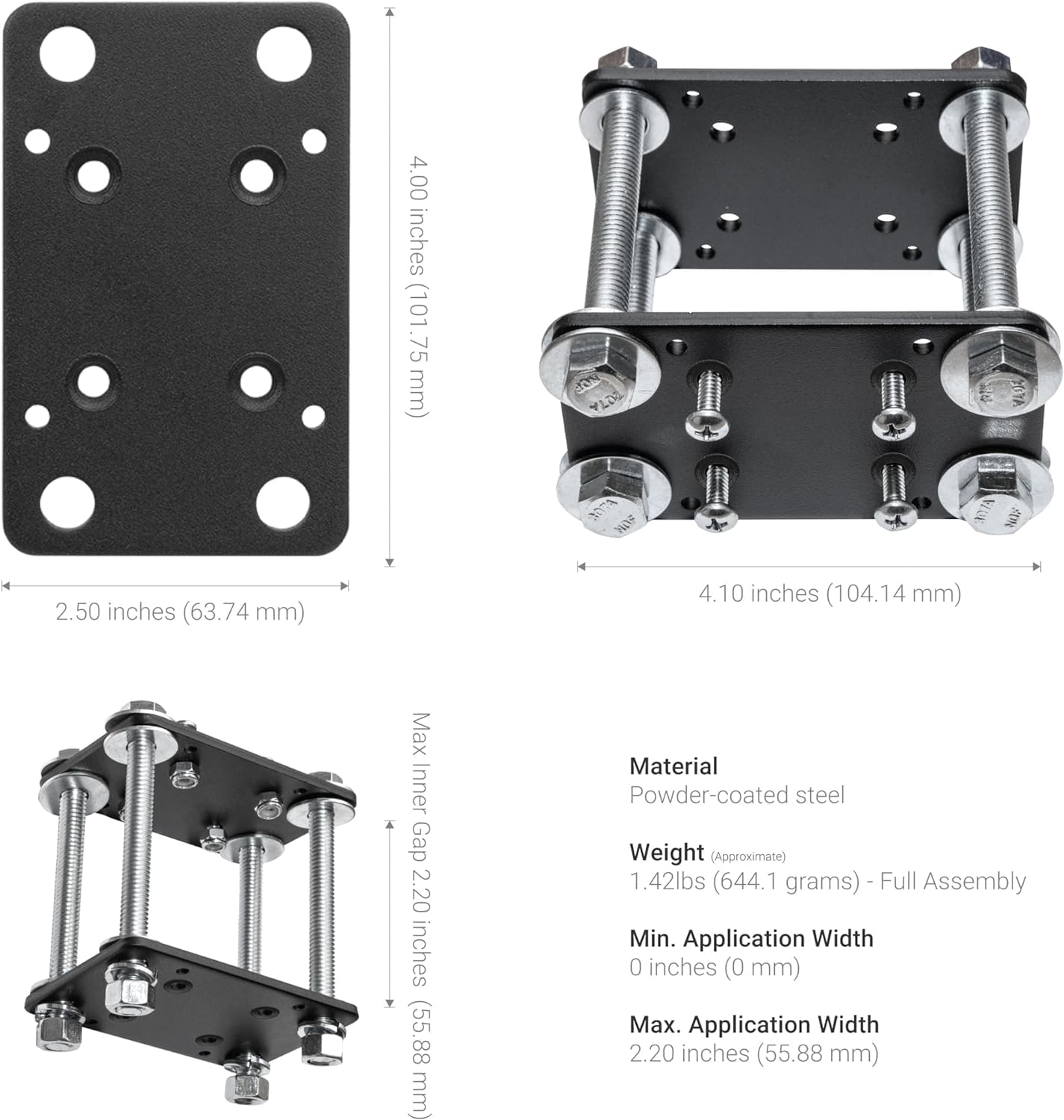 Arkon Robust Forklift Pillar - Soporte para Tablet, Color Negro