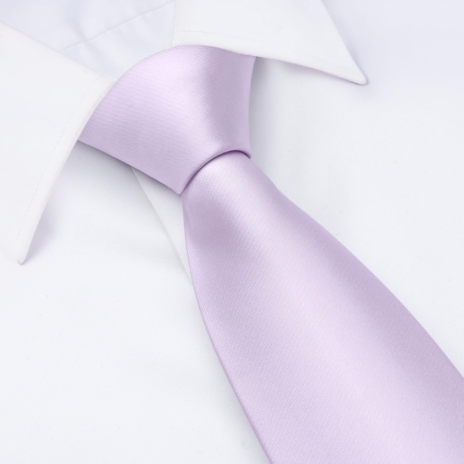 Ties for Men Formal Ties with Pocket Square Set Classic Solid Color Mens Tie Handkerchiefs Satin Silk Neckties in Box - Image 6