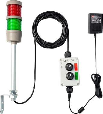 2-Stack LED Andon Tower Light with Buzzer