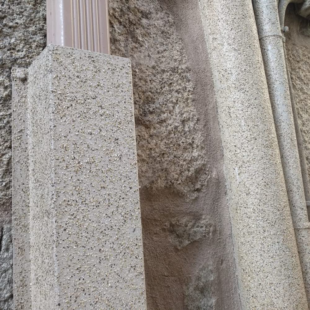 Sopgal Polipiedra Revestimiento Efecto Piedra 20+5kg Piedra País | Acabado decorativo Impermeabilizante Reproduce el aspecto de la piedra natural. Terminación resistente a la intemperie.