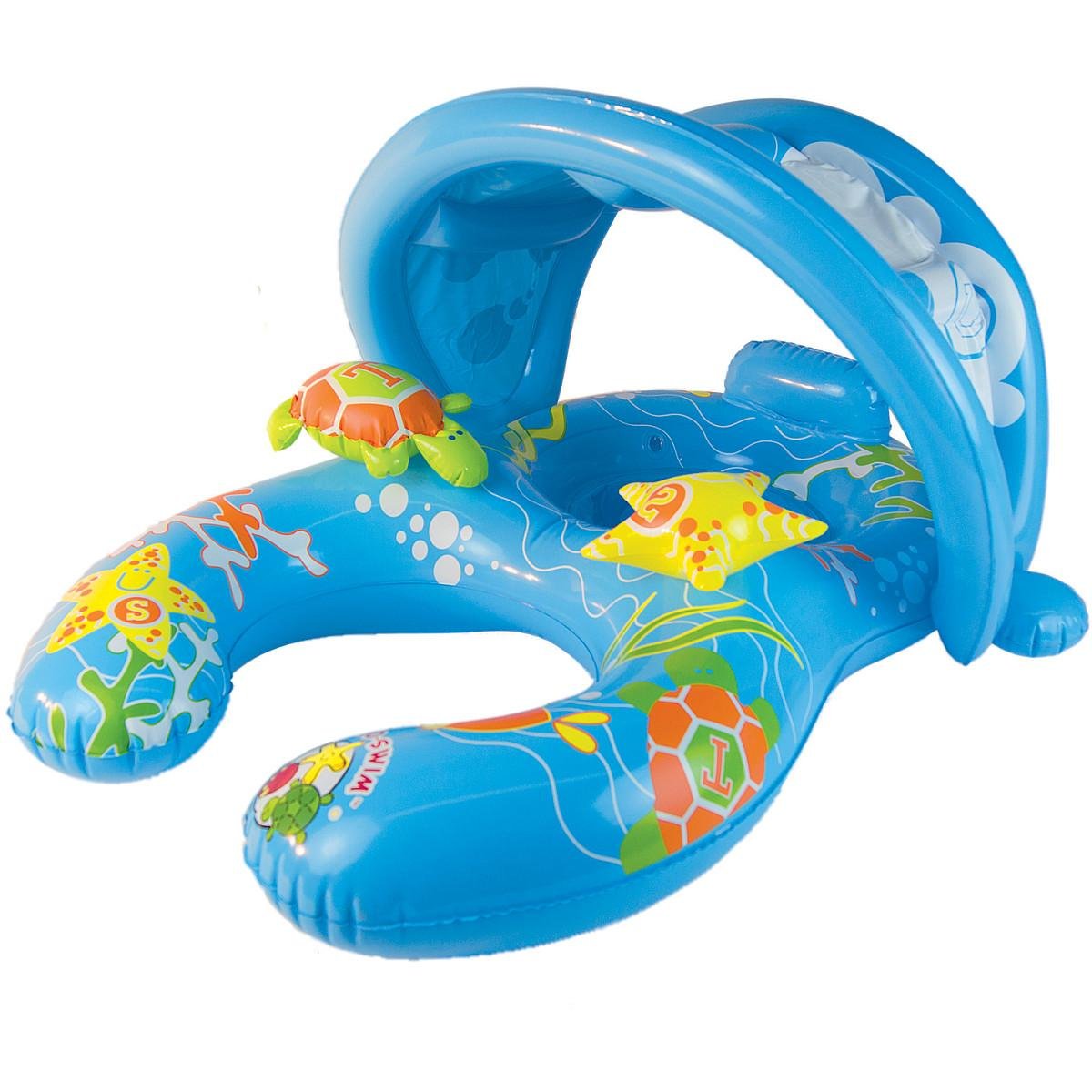 Poolmaster Mommy and Me Swimming Pool Baby Float With Sun Shade, 1 Child