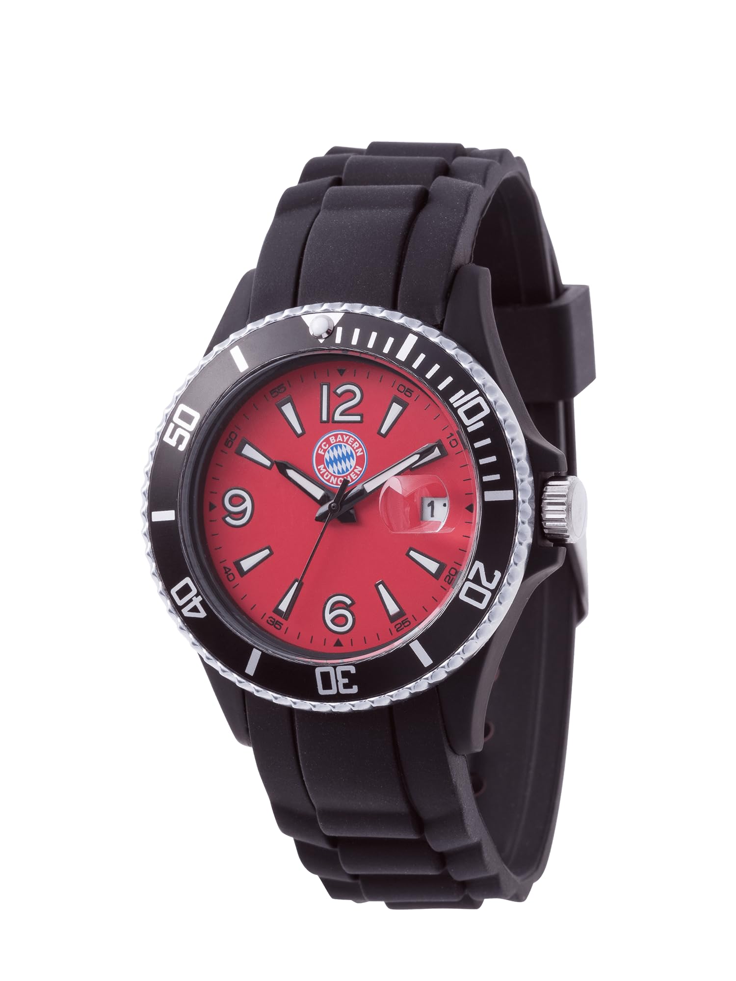 FC Bayern München Montre pour fan - Montre pour adulte - Noir, Noir , taille unique, Moderne
