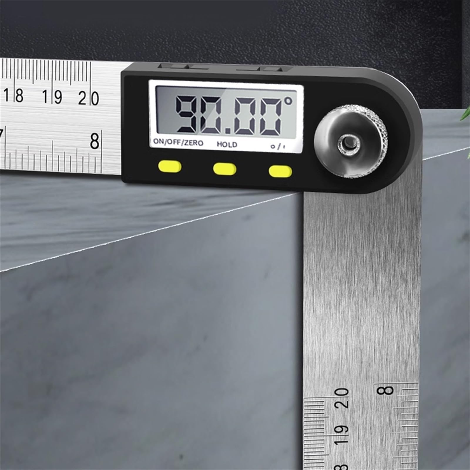 Goniometro, 200 millimetri 300 millimetri In Acciaio Inox Goniometro Digitale Angolo Righello Elettrone Goniometro Angle Finder Meter Angolo Calibro Strumenti di Misura(Sealing length 300mm)