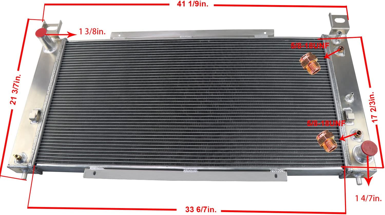 Full Aluminum Radiator Shroud fan Relay For 1999-2012 Chevy Silverado 2500/Suburban 1500/Tahoe Radiador for 99-14 GMC Sierra Yukon XL 1500/2500/3500, 2002-14 Cadillac Escalade 2000 2002 2005