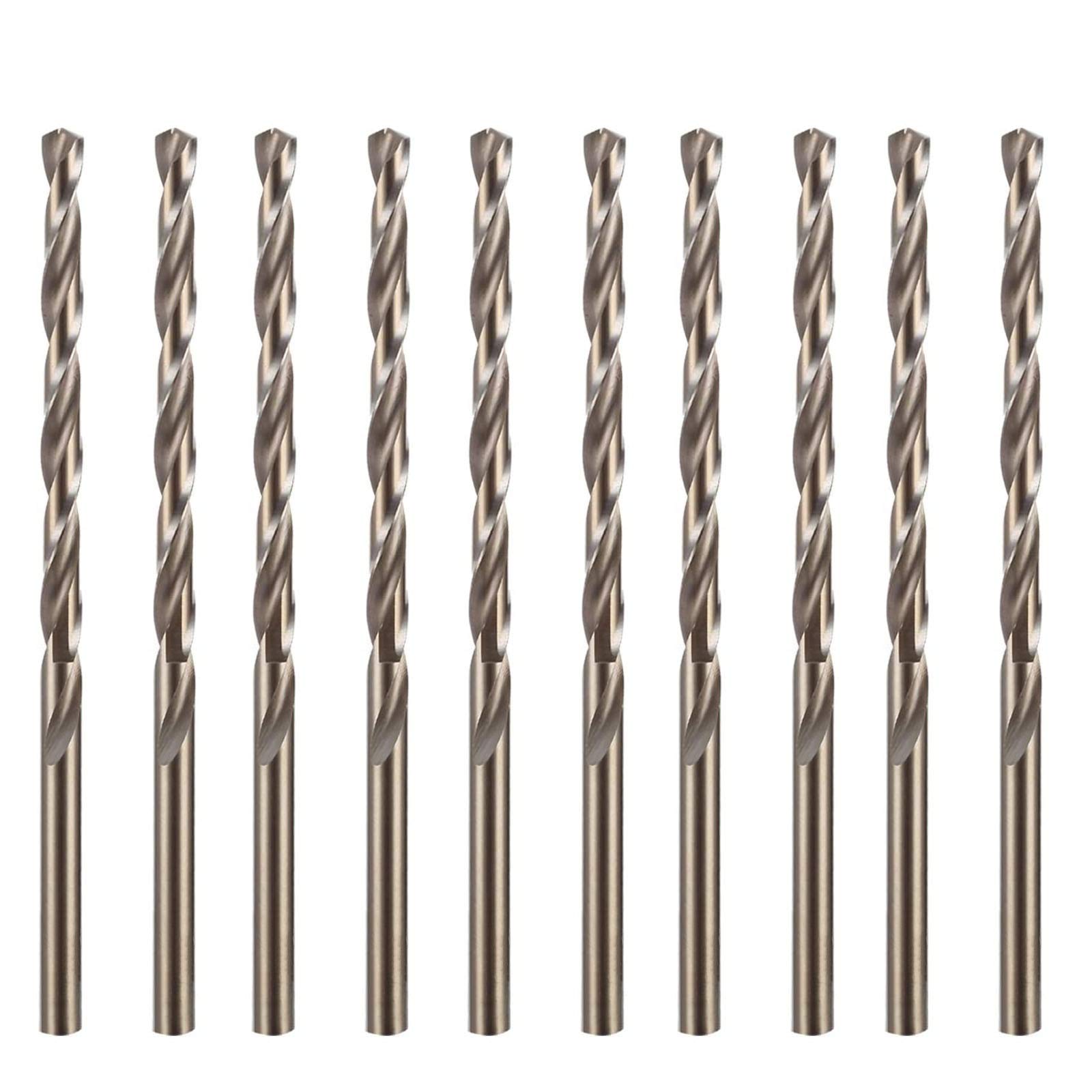 Juego De 10 Brocas HSS De 3/32 Pulgadas Con Punta De Diamante Para Metal Madera