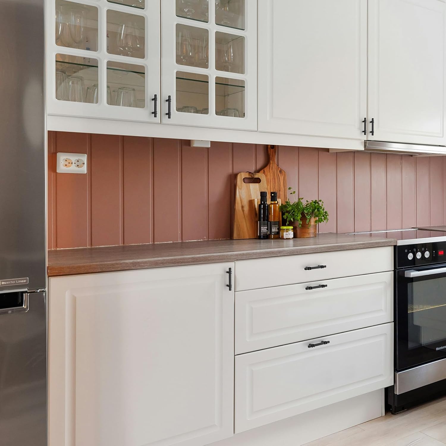 30 Pack 3 inch Black Cabinet Handles, Kitchen Cabinet Handles Matte Black Drawer Pulls Zinc Alloy Square Bar Kitchen Pulls