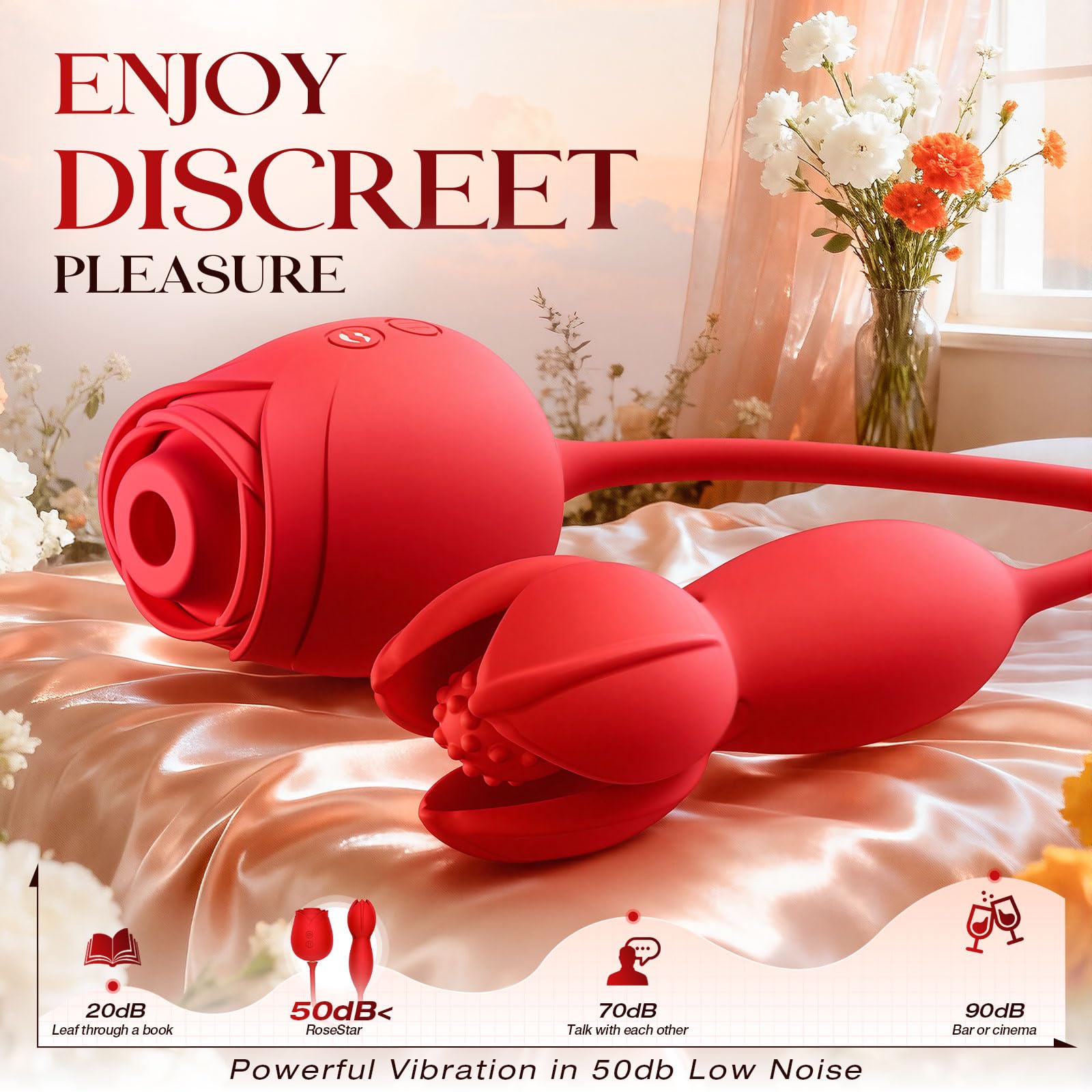 Vibrator Sex Toys for Women - MOOLIGlRL Upgraded Flapping Adult Toys Clitoral Stimulator Vibrater, 10 Modes Female Couples Adult Sex Toy Mini Egg Discreet Vibrators for Clit Nipple Anal Stimulation: Warm Red