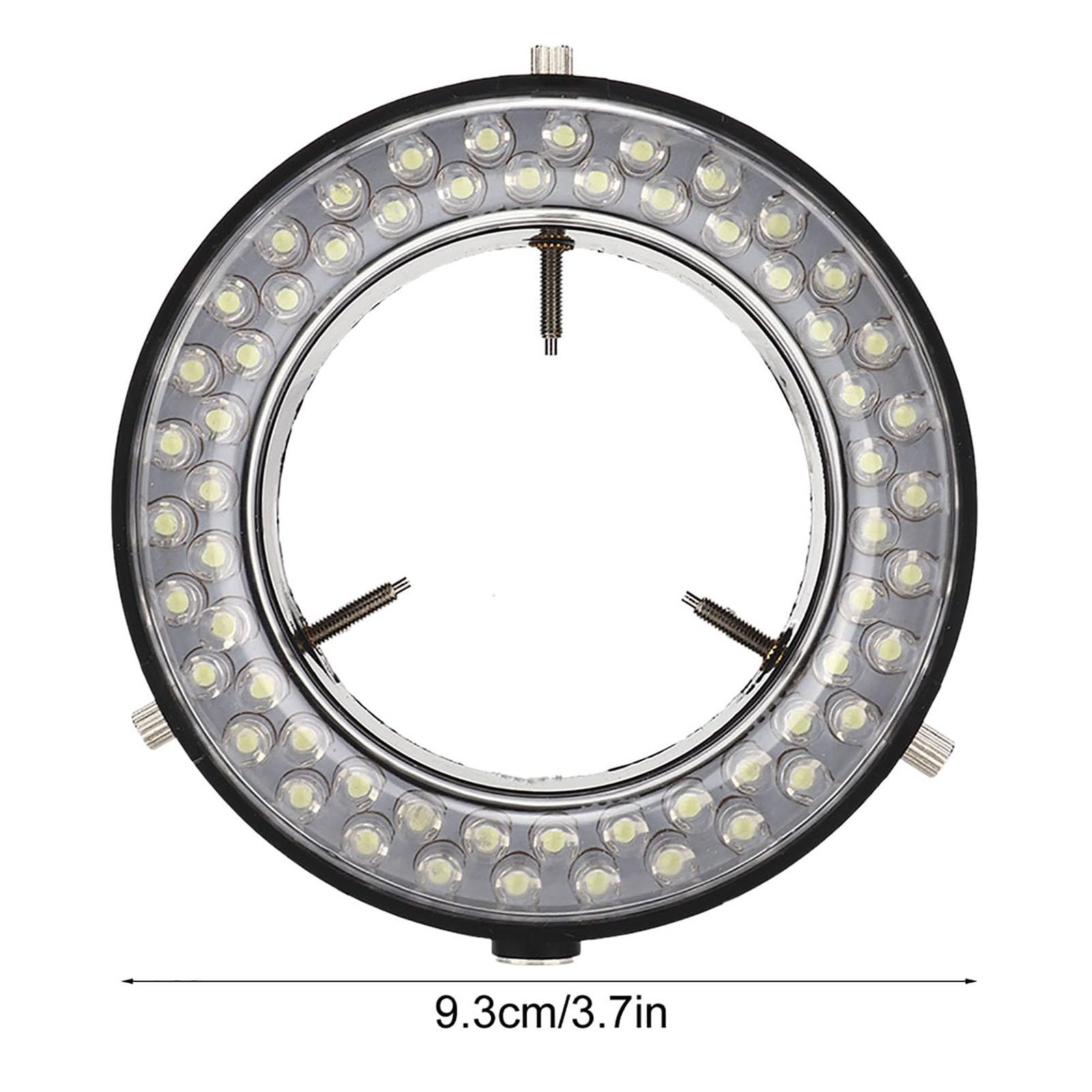 Accesorios para Microscopio Digital, 56 LED Anillo de Luz Ajustable Lámpara Iluminadora Microscopio Anillo de Luz para Microscopio Estéreo Adaptador de Lente para Reparación de
