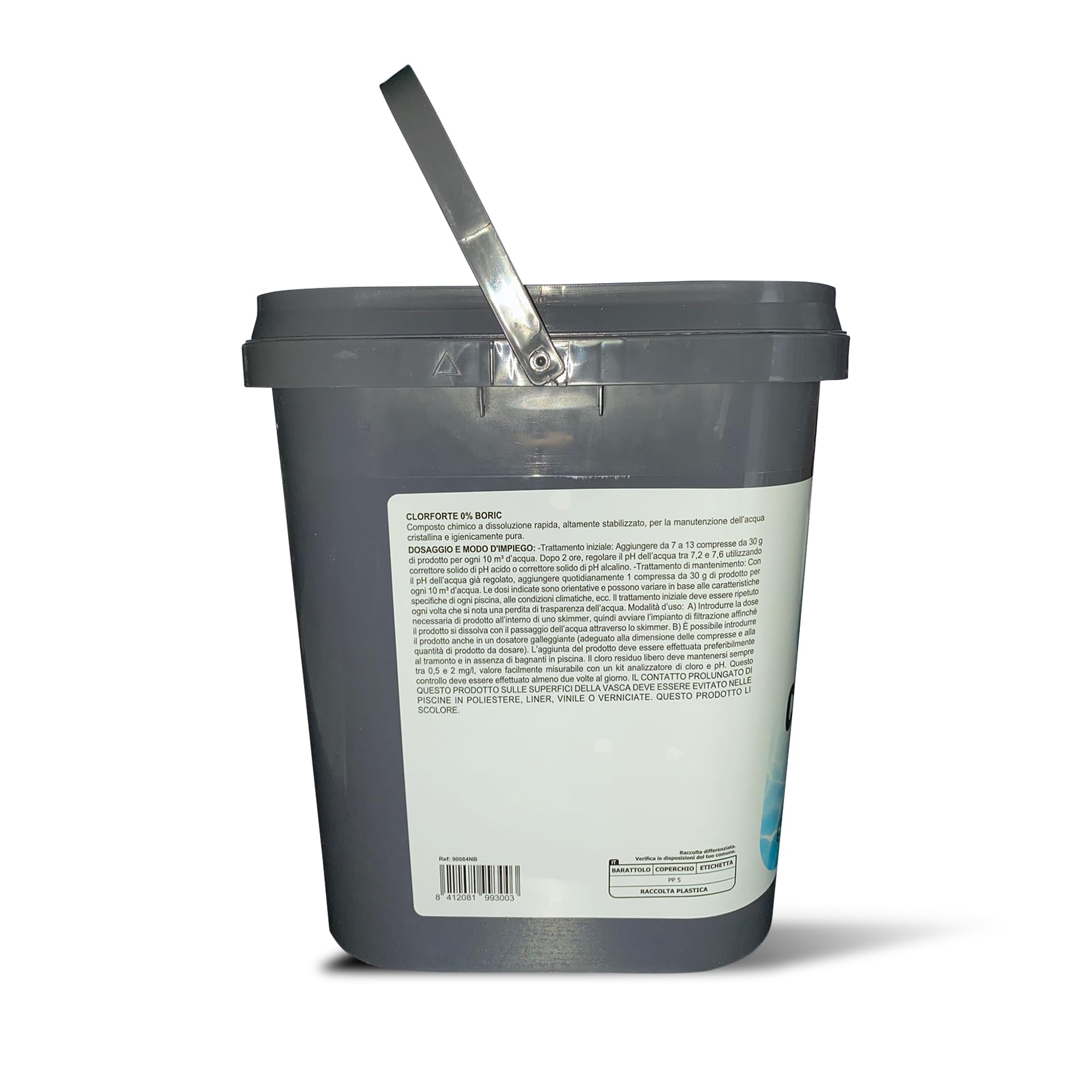 Gre 90084NB Cloro Forte Zero Borico in pastiglie da 30 gr - 5 Kg | Trattamento Shock Rapido e Mantenimento per Piscina e Spa