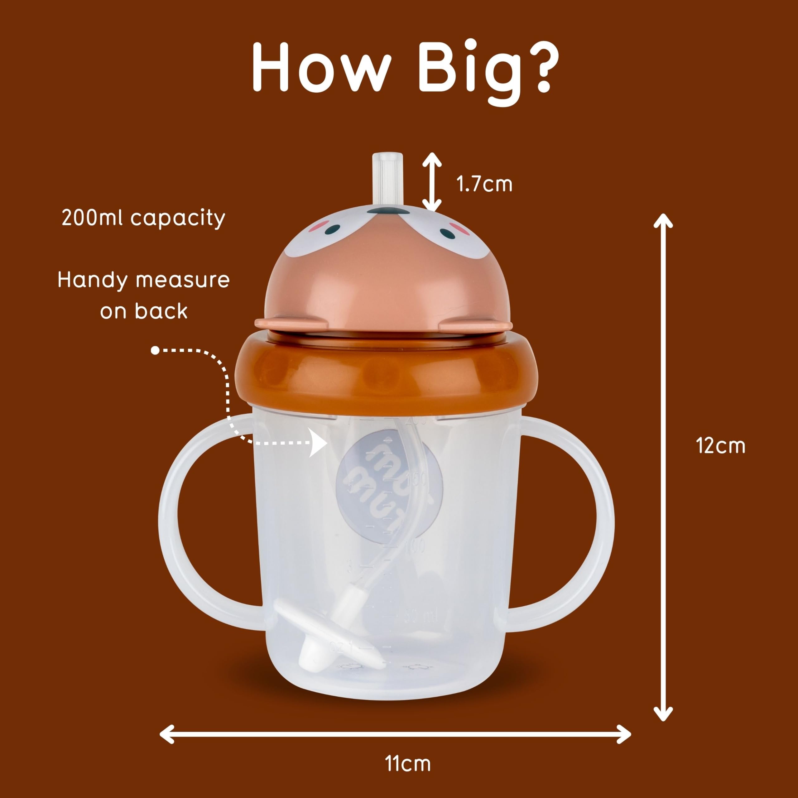 TUM TUM Tasse Avec Paille Lestée Anti-Fuite 200ml - Pete L’Ours Polaire Pour Bébé
