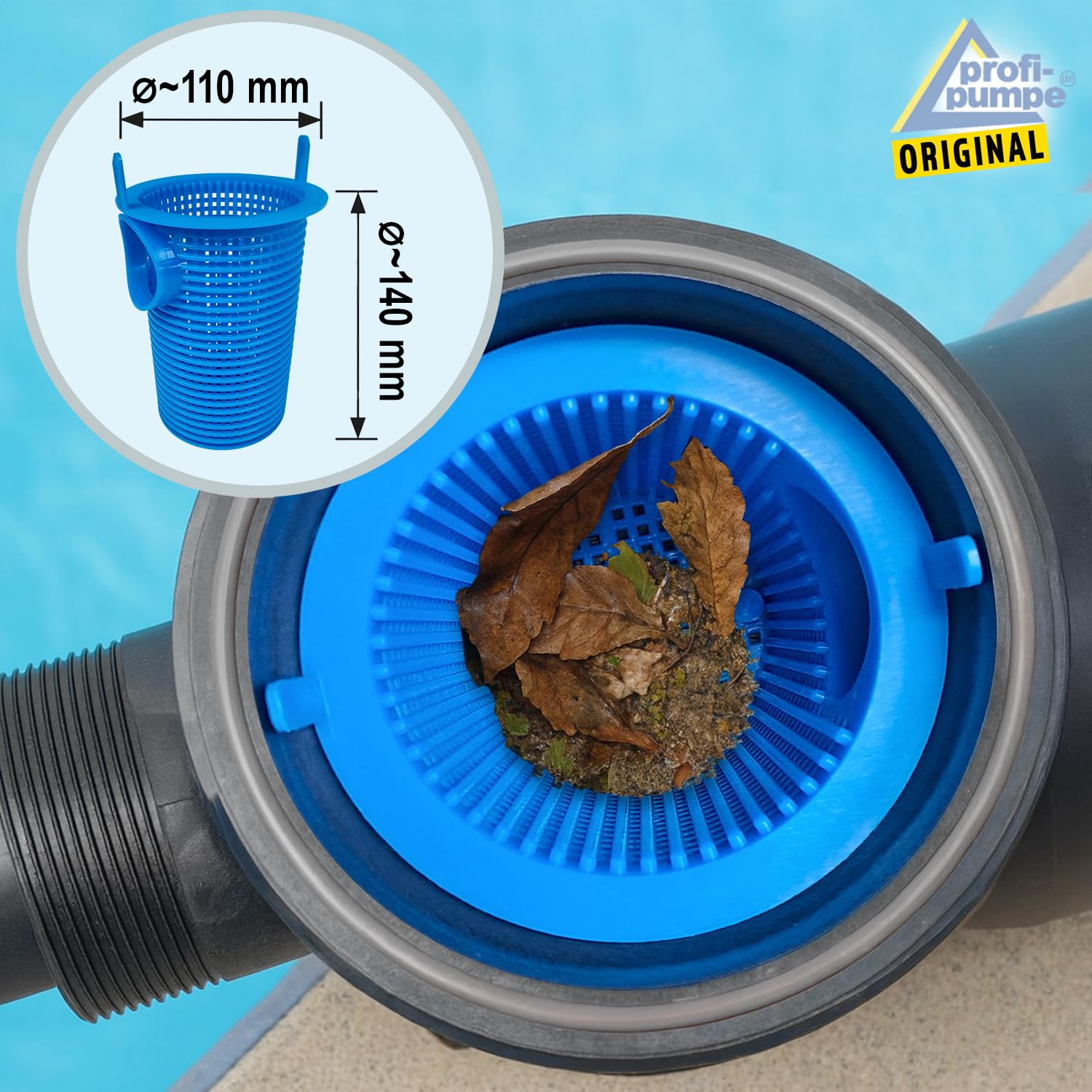 Schwimmbadpumpe Poolpumpe - Filterpumpe Schwimmbad/Swimmingpool, energiesparsam zuverlässig und effektiv, leichte Filterreinigung (POOL-STAR-750W)