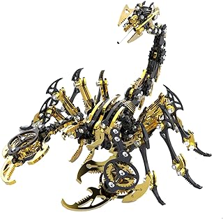 KonHaovF Colorful 3D Metal Puzzles for Adults Scorpion, DIY 3D Mechanical Scorpion Metal Model Kits to Build for Adults with Tool, Desktop Model Kits Building Toys for Adults/Teens
