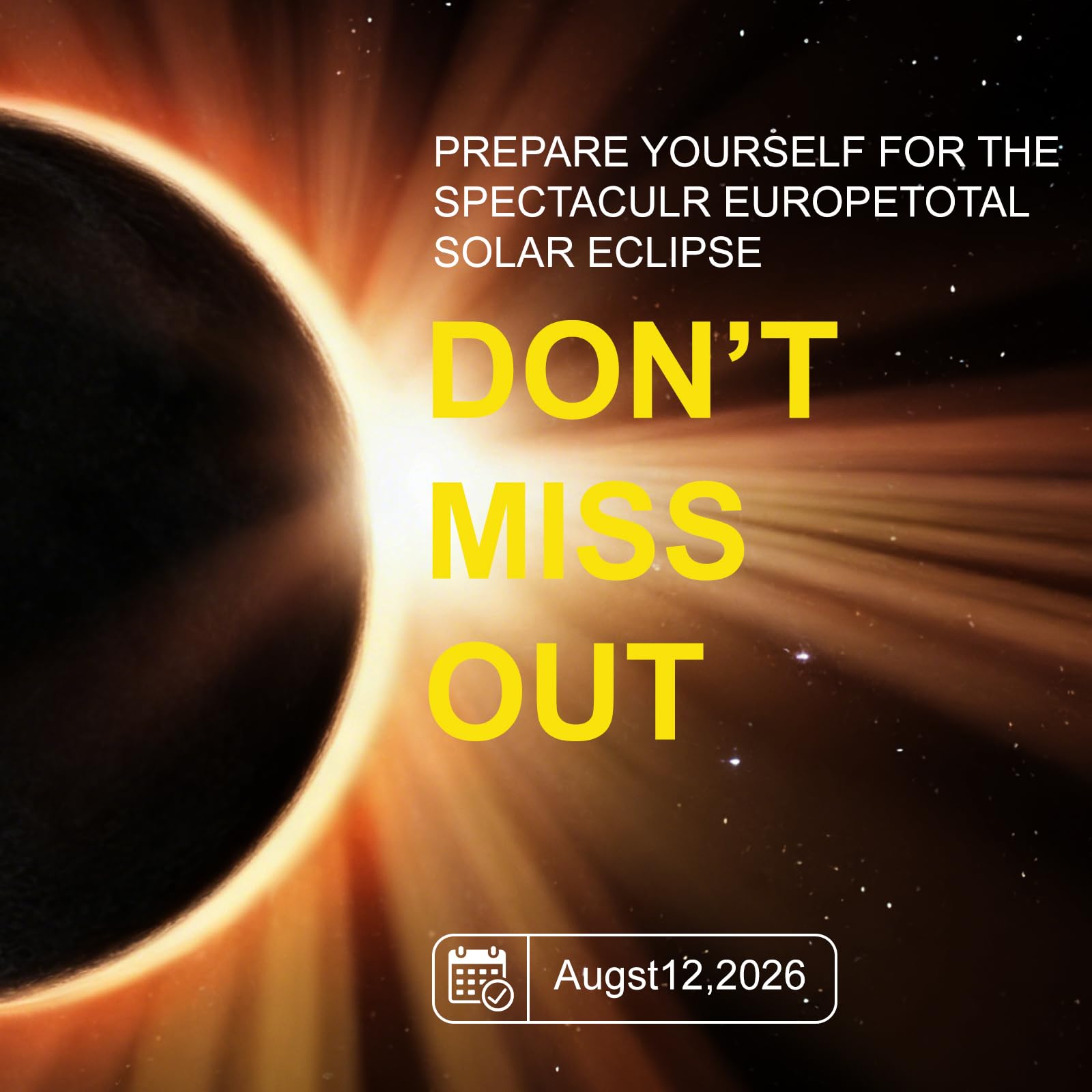 efekol Gafas Eclipse Solar Homologadas (12 Pack) - Certificación CE y EN ISO 12312-2 para Observación Segura del Sol - Eclipse Total 12 de Agosto de 2026 (Total en España, Parcial en Europa)